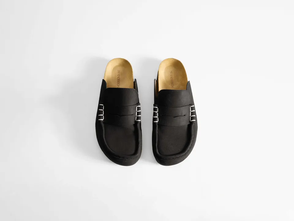 J.W.Anderson Stitch Loafer Schwarz Kalbsleder