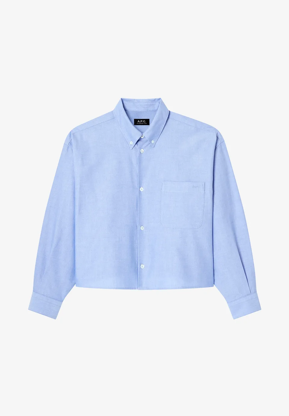 A.P.C. Oxford Hemd hellblau kurz Baumwolle Damen