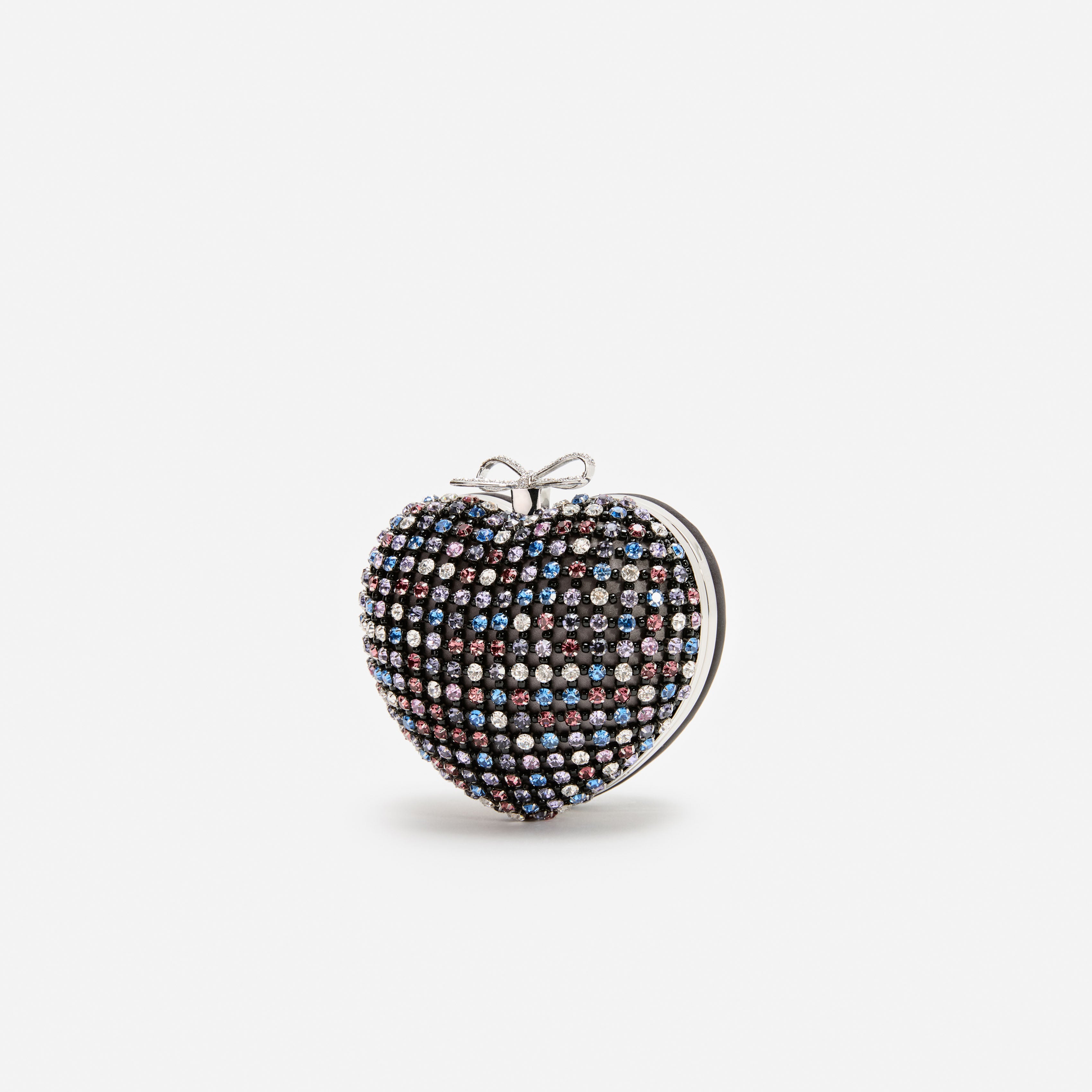Self Portrait Multi Crystal Heart Clutch Tasche Multi One Size