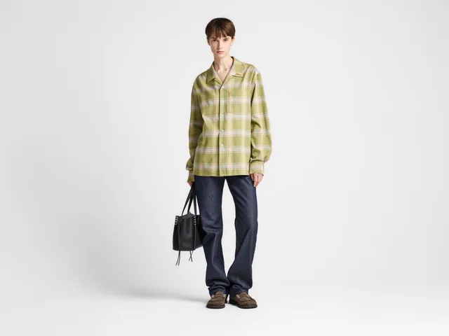 J.W.Anderson Shirts Check Shirt Hemd Apple Green Flanell