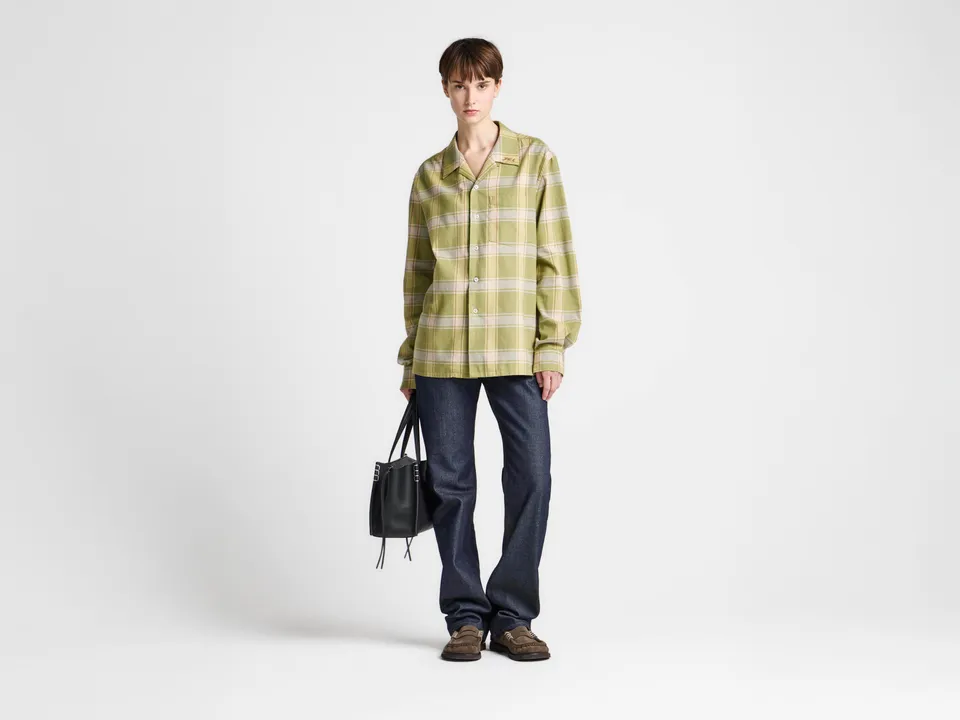 J.W.Anderson Shirts Check Shirt Hemd Apple Green Flanell