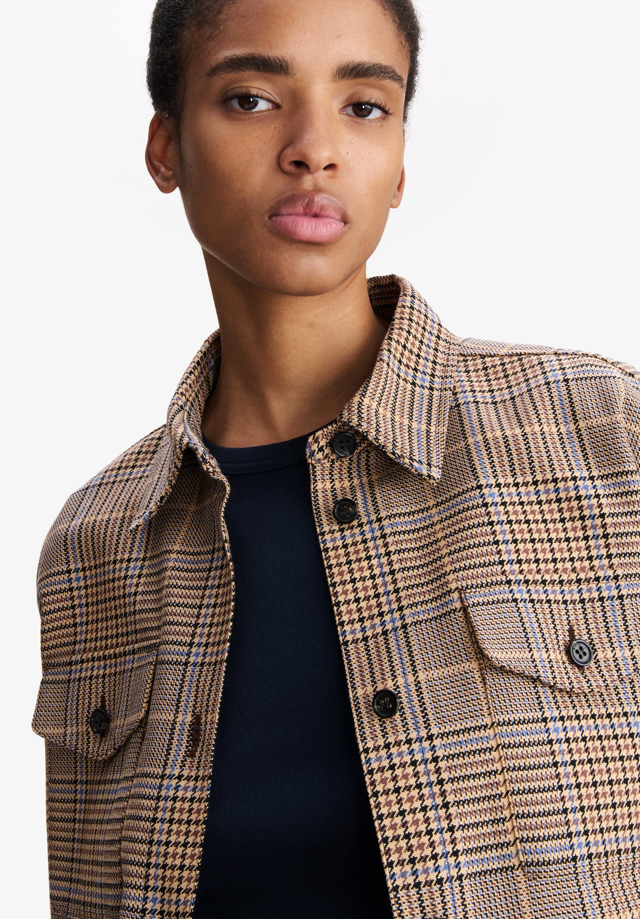A.P.C. Coats Jacke braun kariert Baumwolljacke