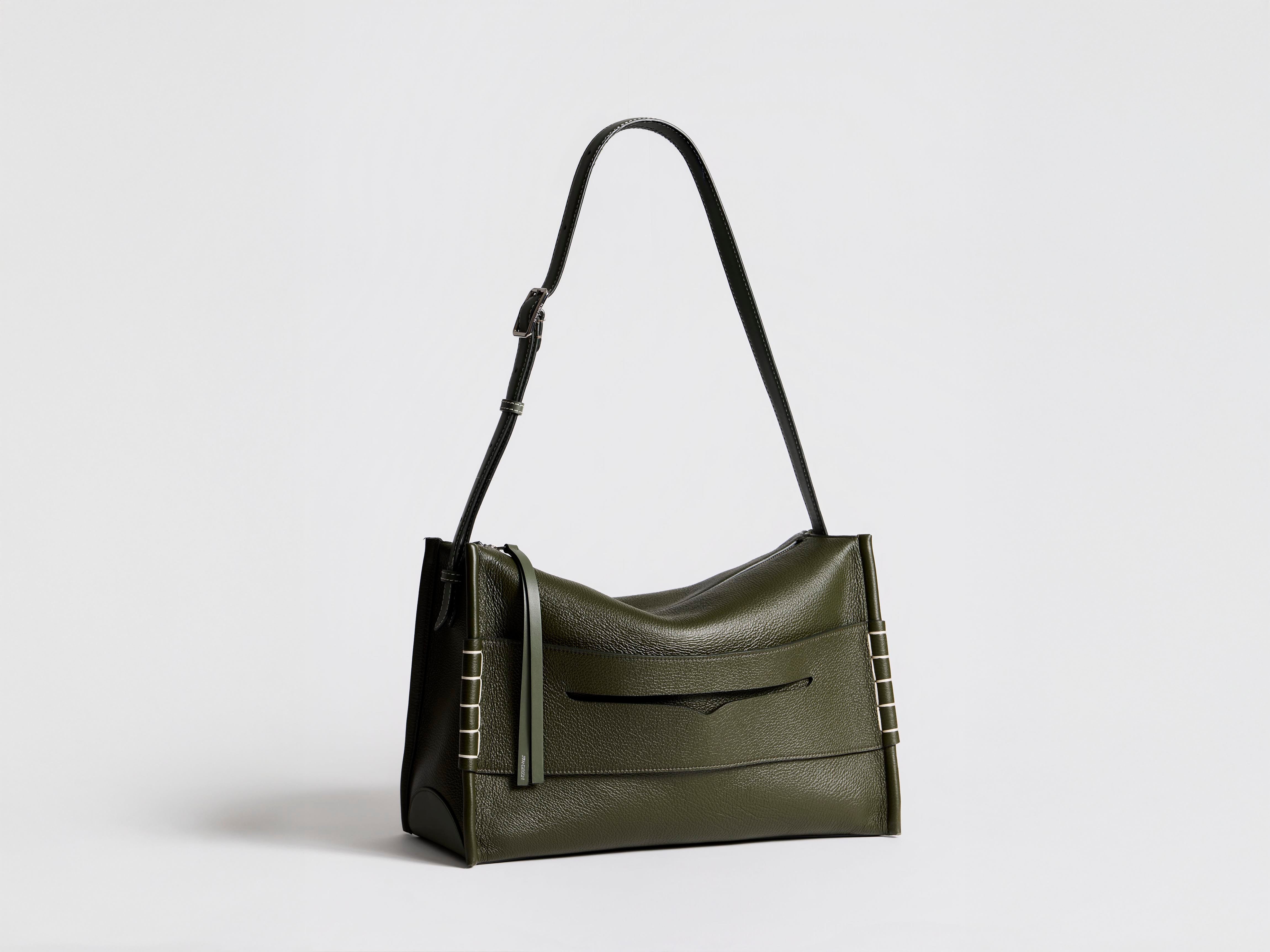 J.W.Anderson Messenger Loafer Tasche Khaki Leder