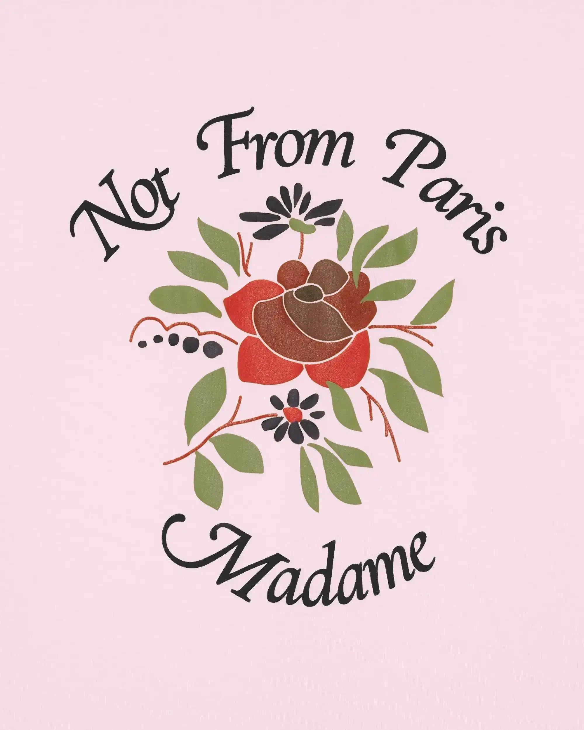 Drôle De Monsieur Slogan Rose T-Shirt hellrosa