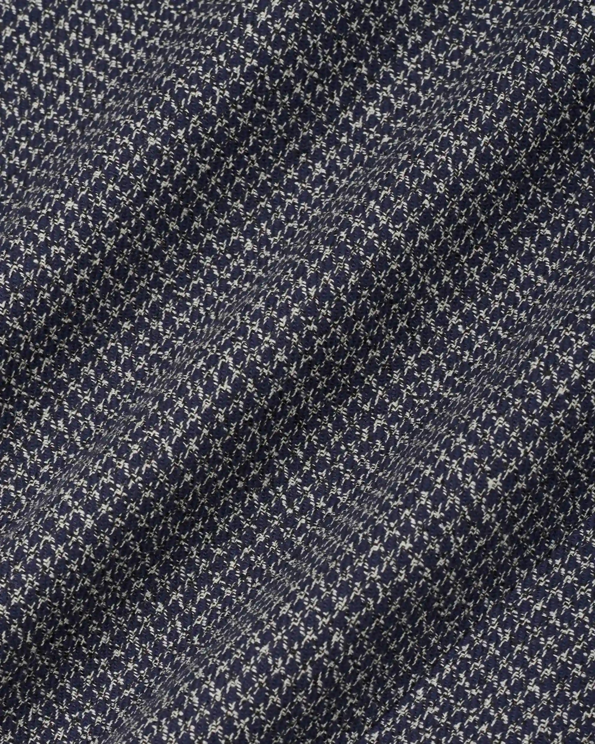 Drôle De Monsieur Houndstooth Baracuta Jacke Navy Wolle