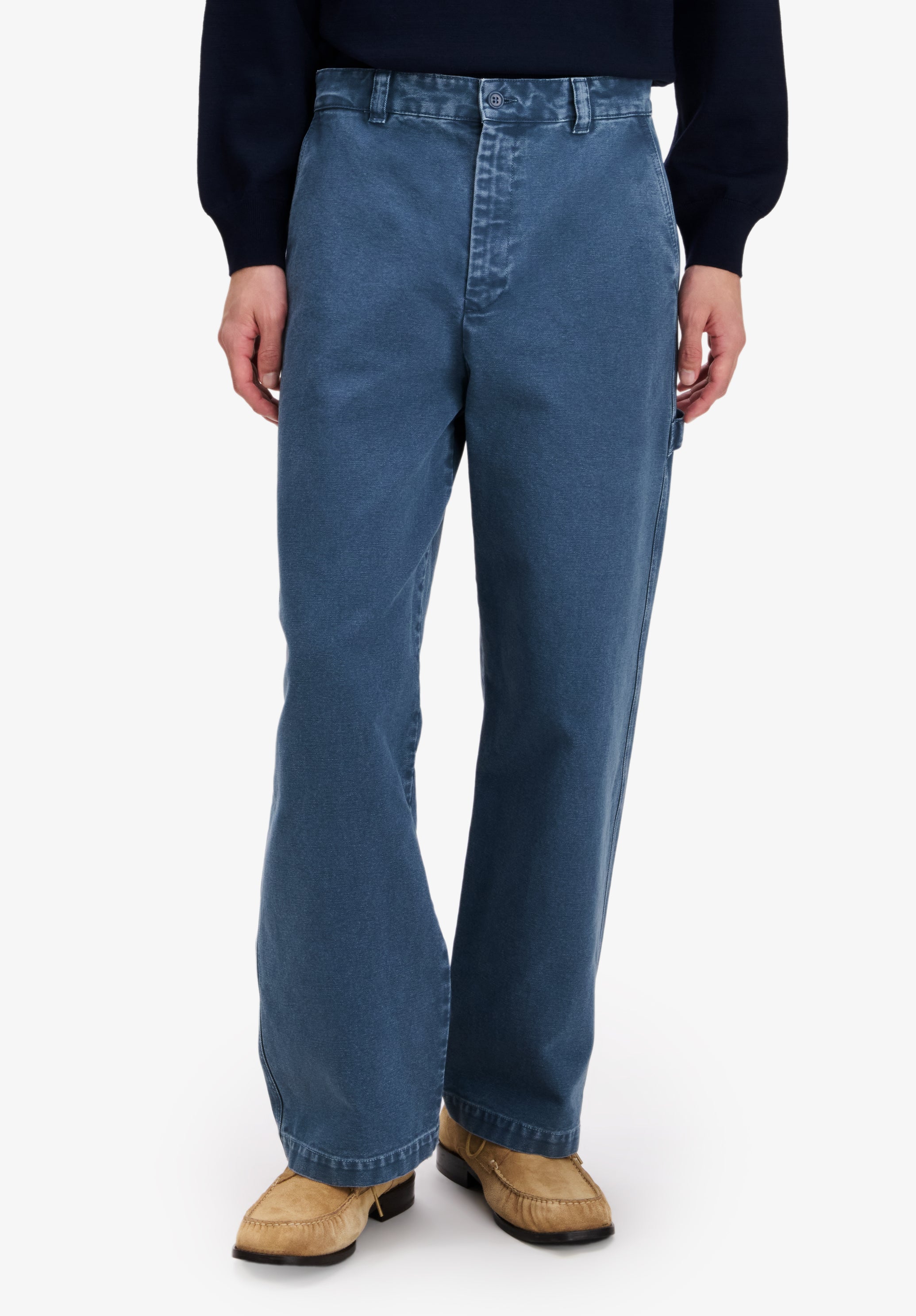 A.P.C. Carpenter-Hose Blau Canvas Gr. 48