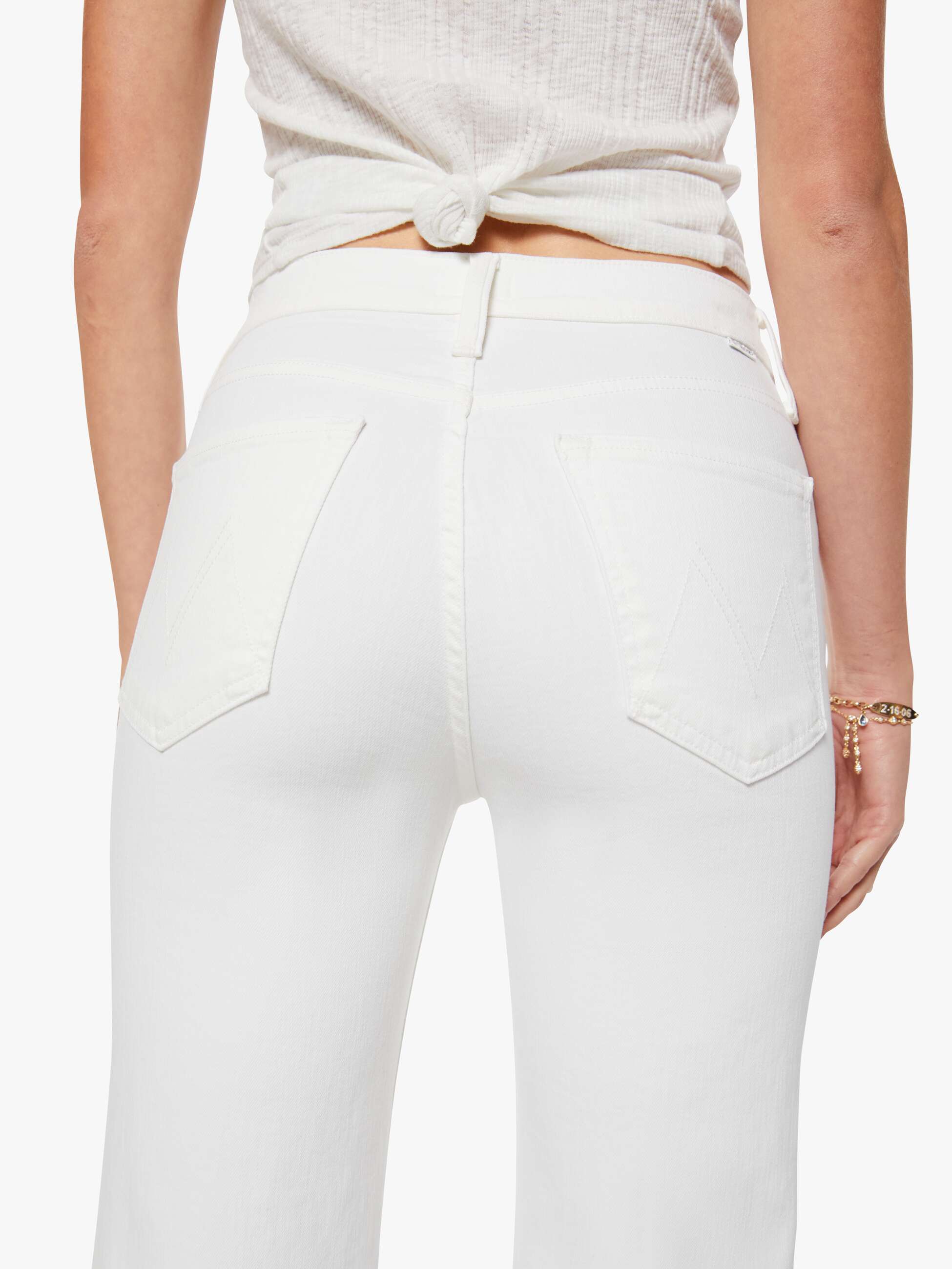 Mother The Rambler Zip Ankle Jeans Fairest Of Them All Weiß