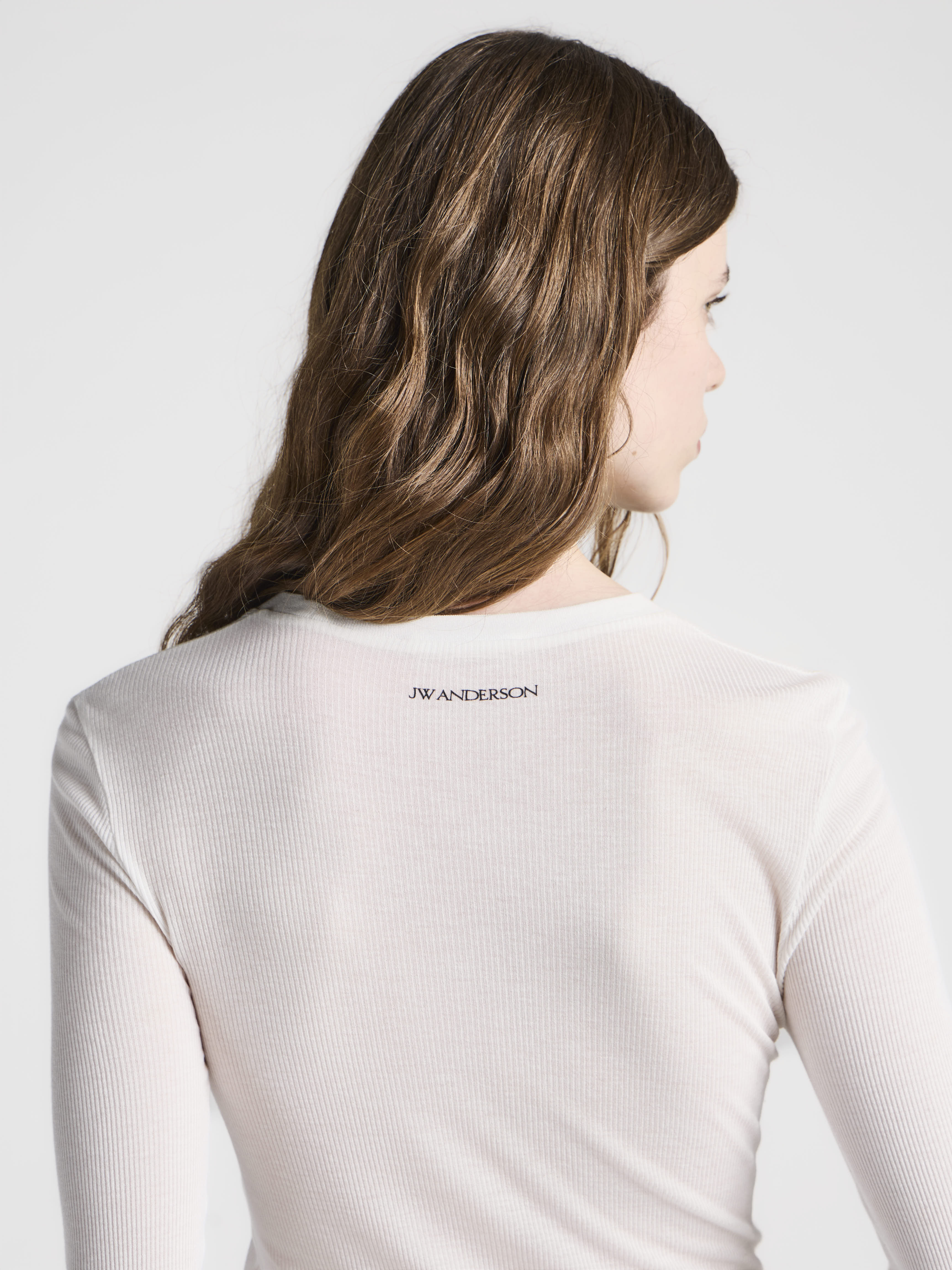 J.W.Anderson Long Sleeve Crew Top off-white Jersey
