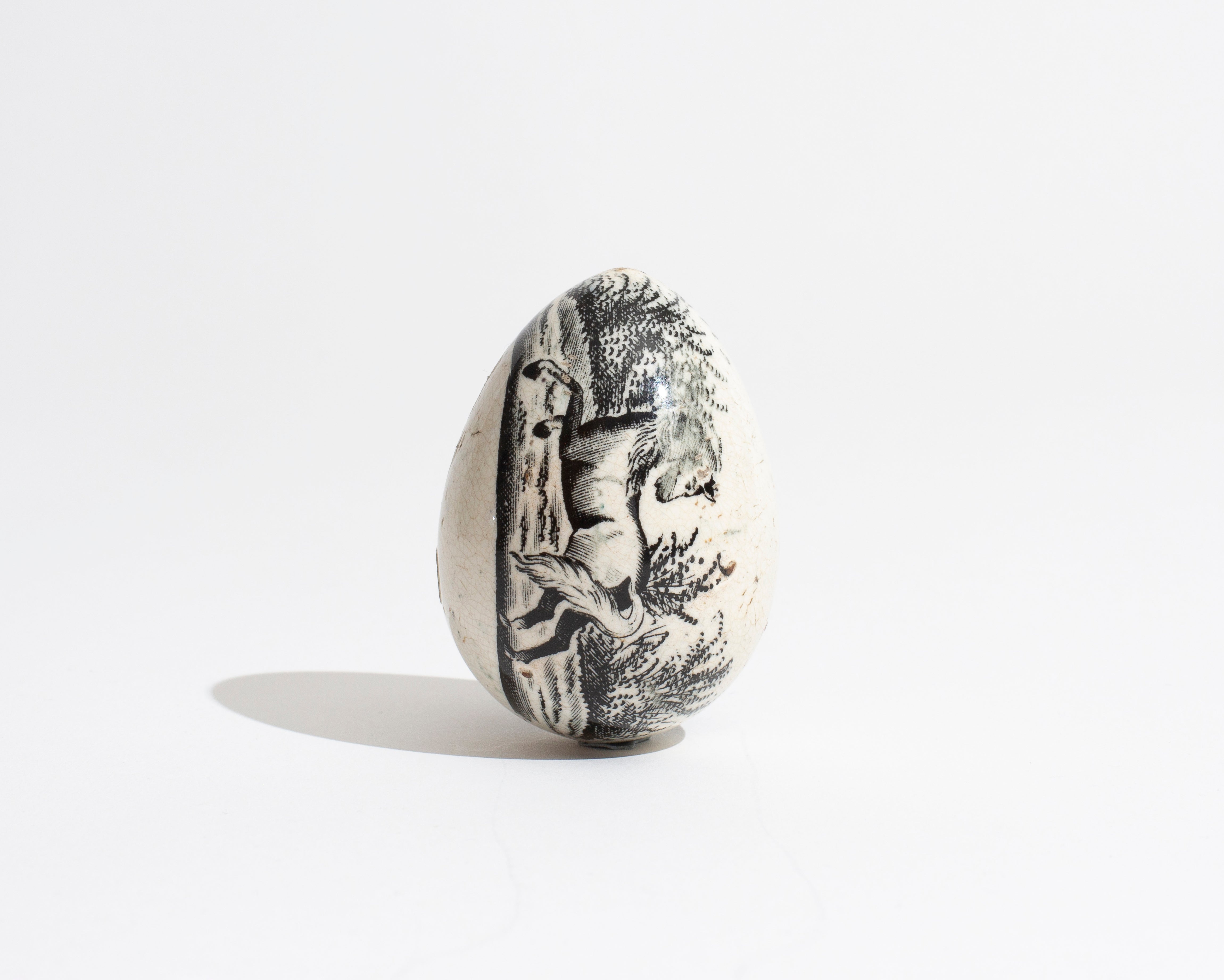J.W.Anderson Darning Egg Stopfei Schwarz Pferd 1830