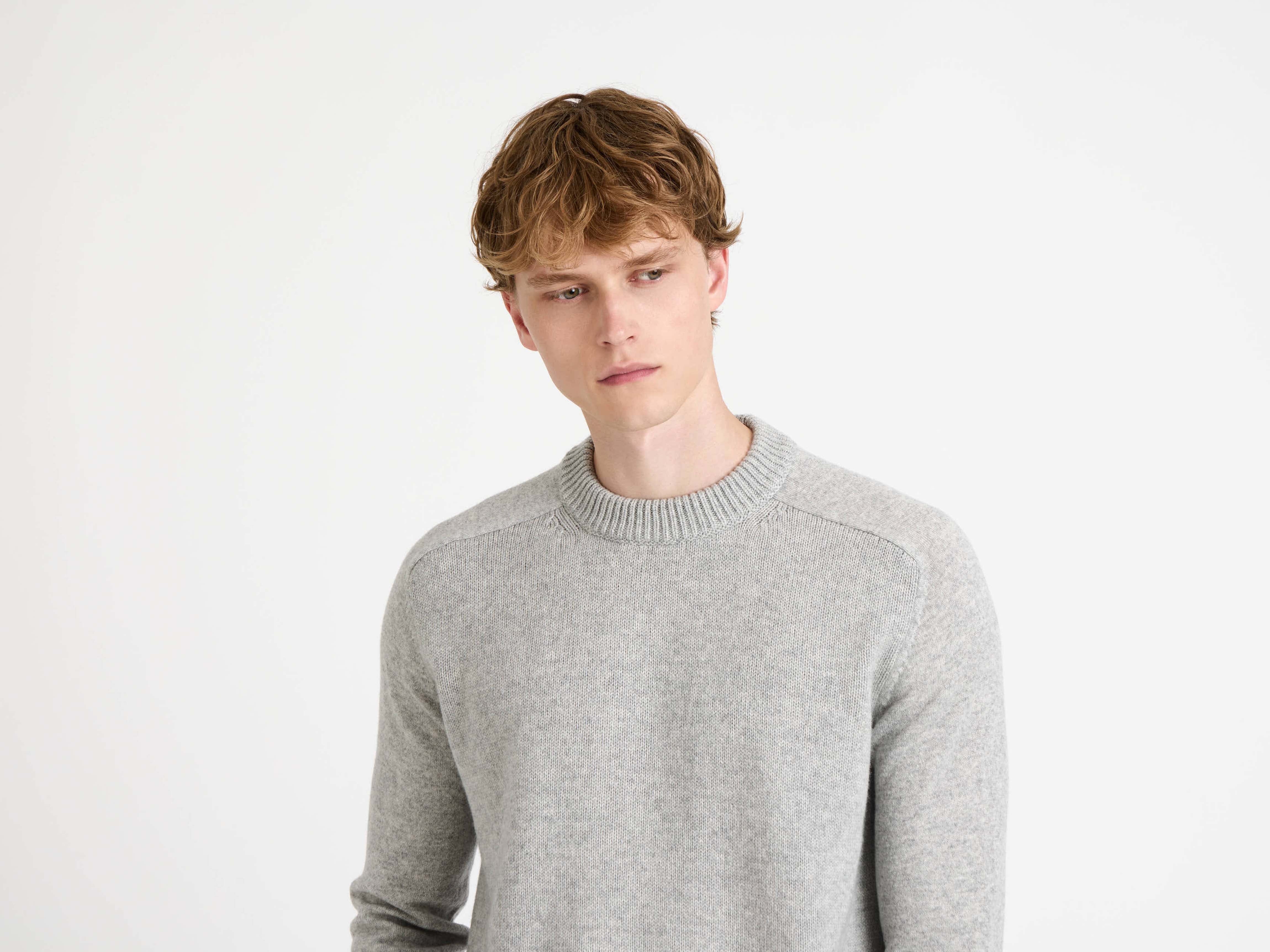 J.W.Anderson Knitwear Raglan Pullover Herren grau melange