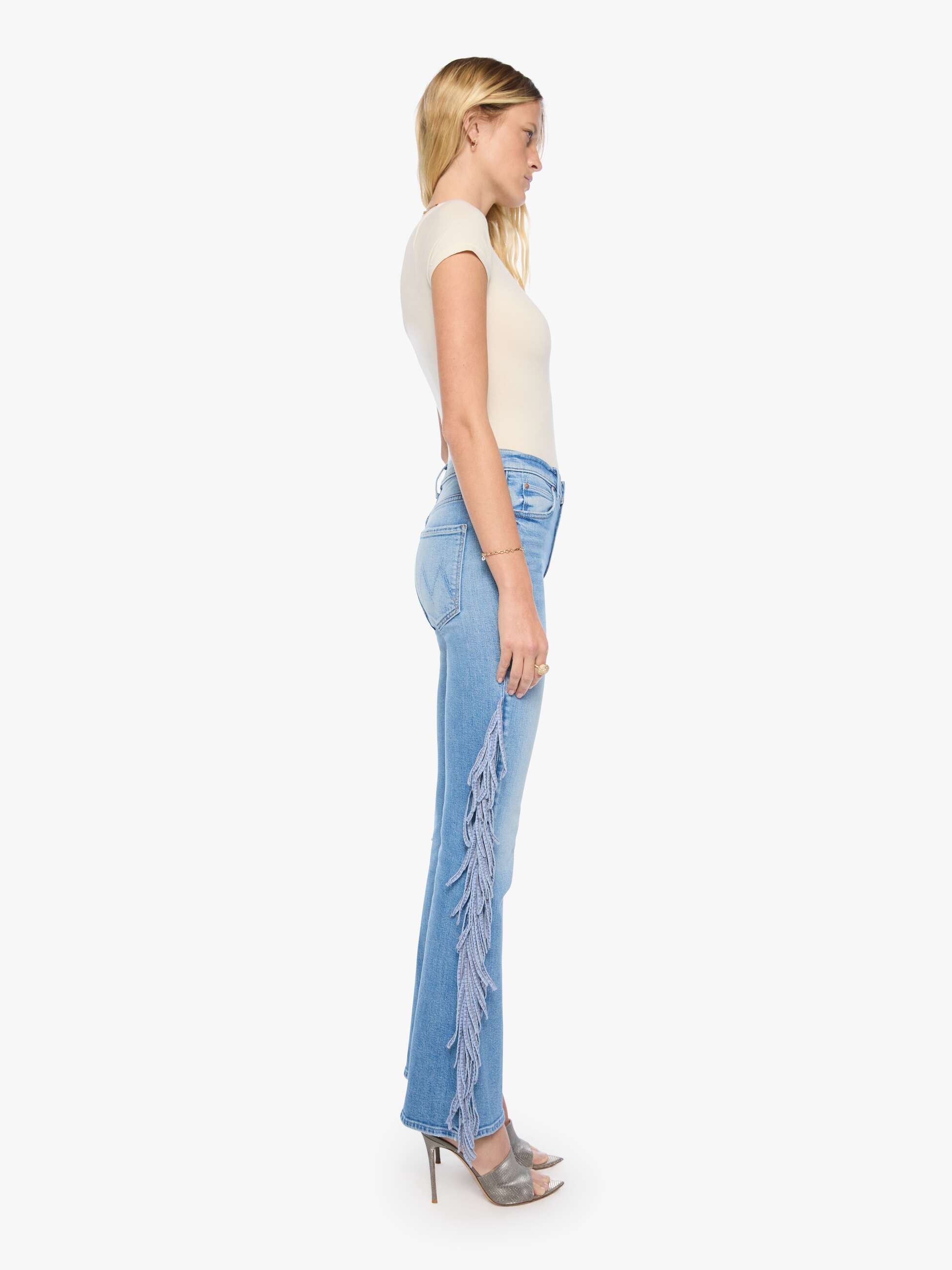 Mother The Fringe Desperado Sneak Jeans Saddle Up Bootcut