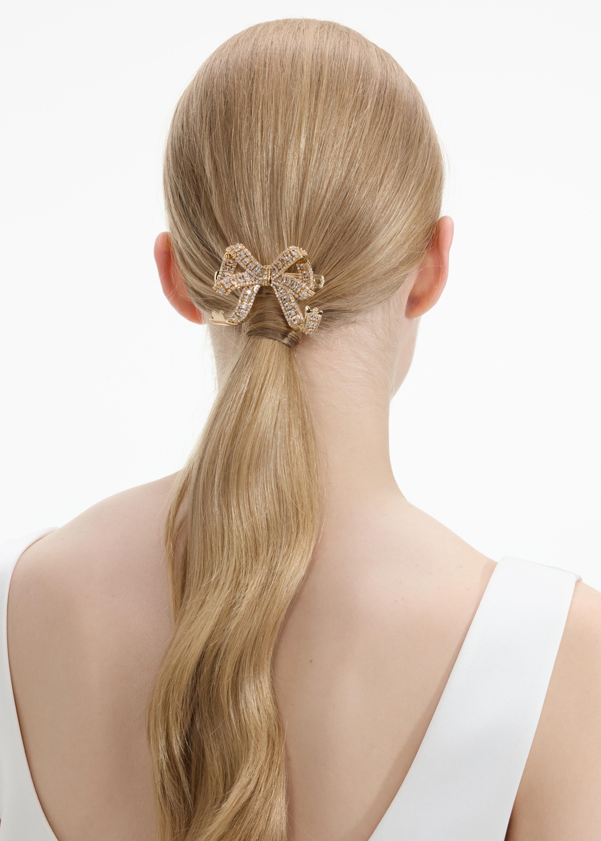 Self-Portrait Gold Crystal Bow Haarspange Gold One Size