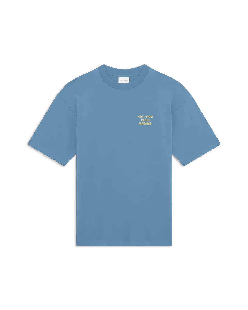 Drôle De Monsieur T-Shirt Slogan blau Not From Paris