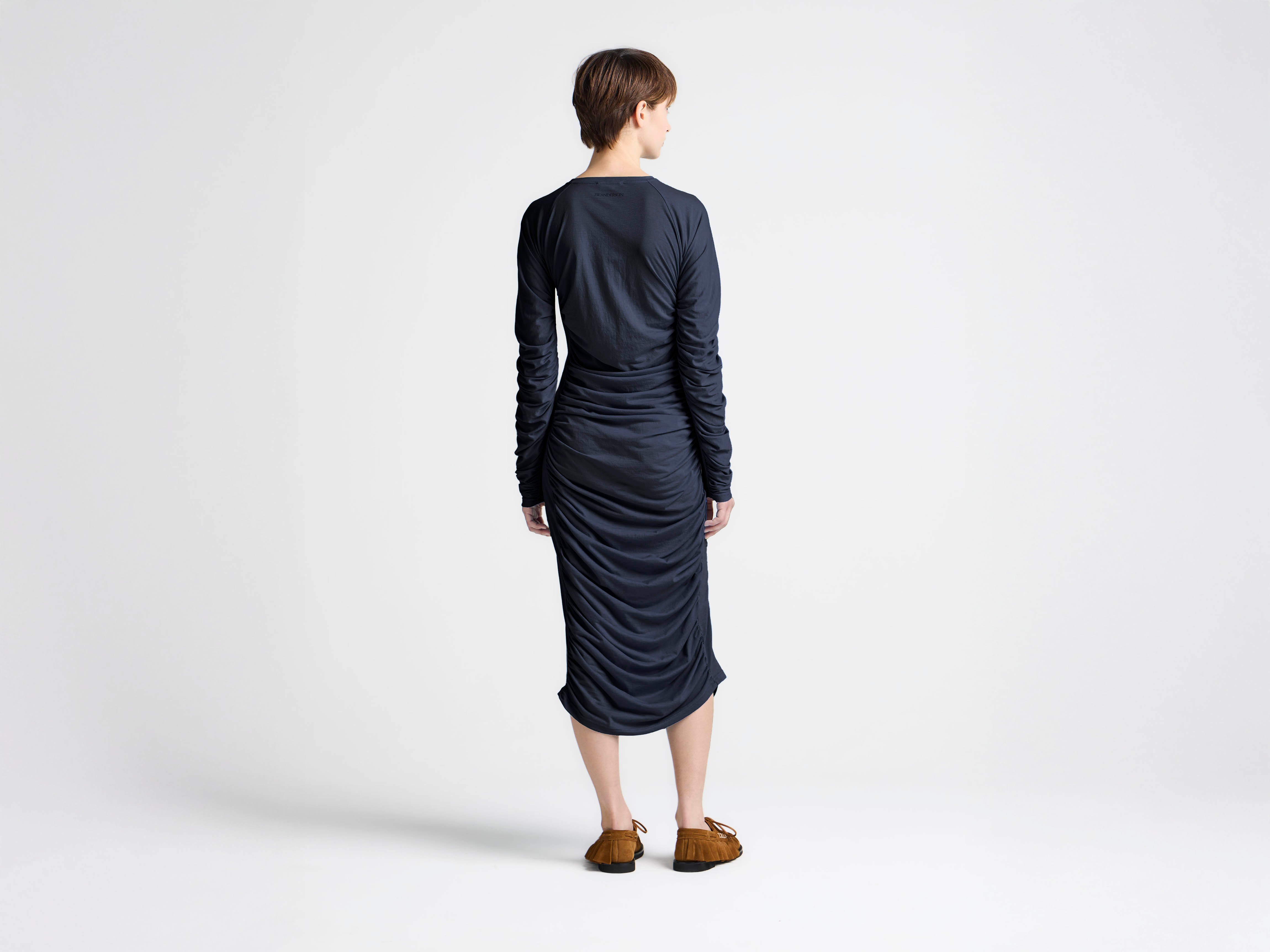 J.W.Anderson Ruched Jersey Kleid Damen Navy Midi