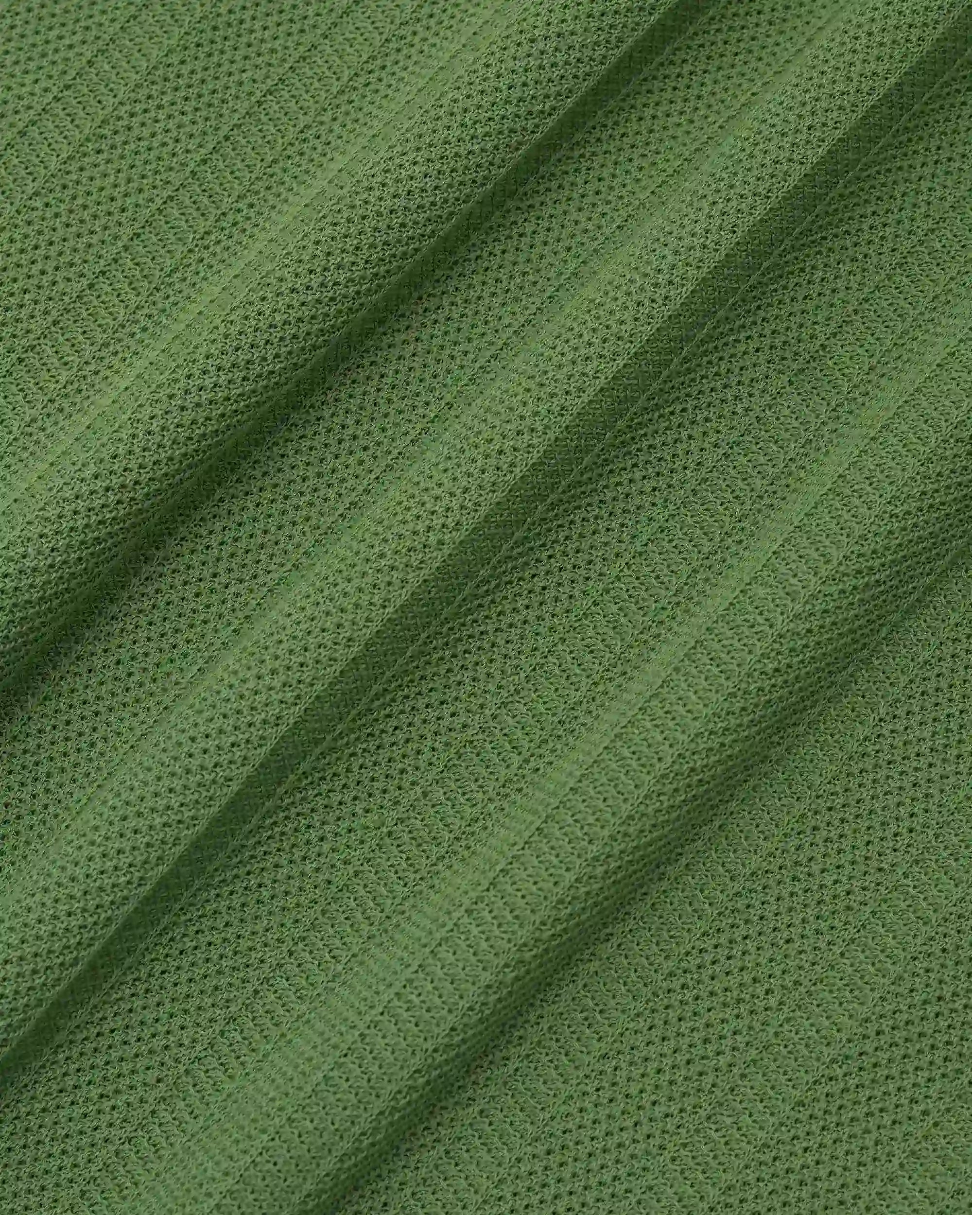 Drôle De Monsieur Polo Maille Strickpolo Hellgrün Baumwolle