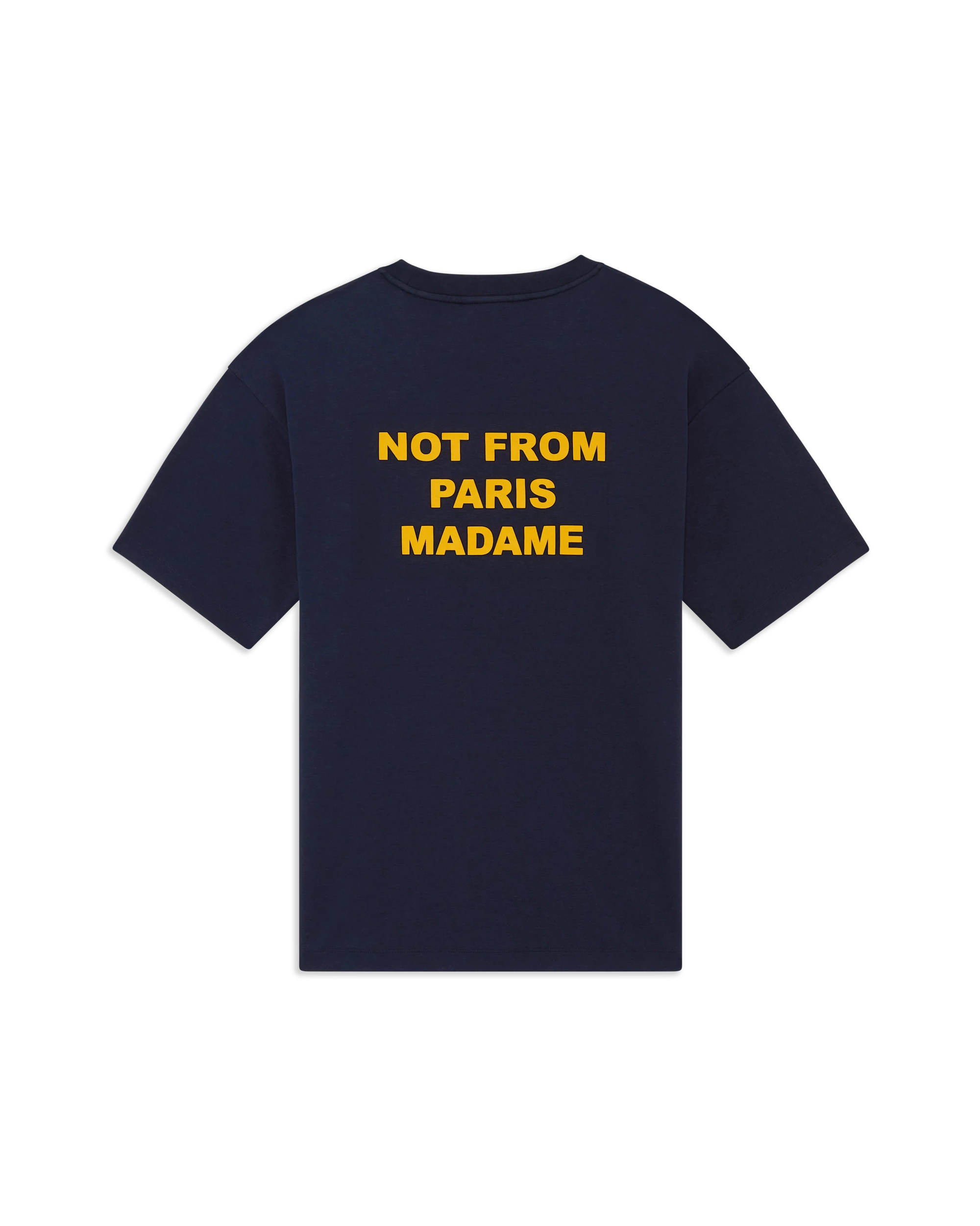 Drôle De Monsieur Bold Slogan T-Shirt Navy Baumwolle