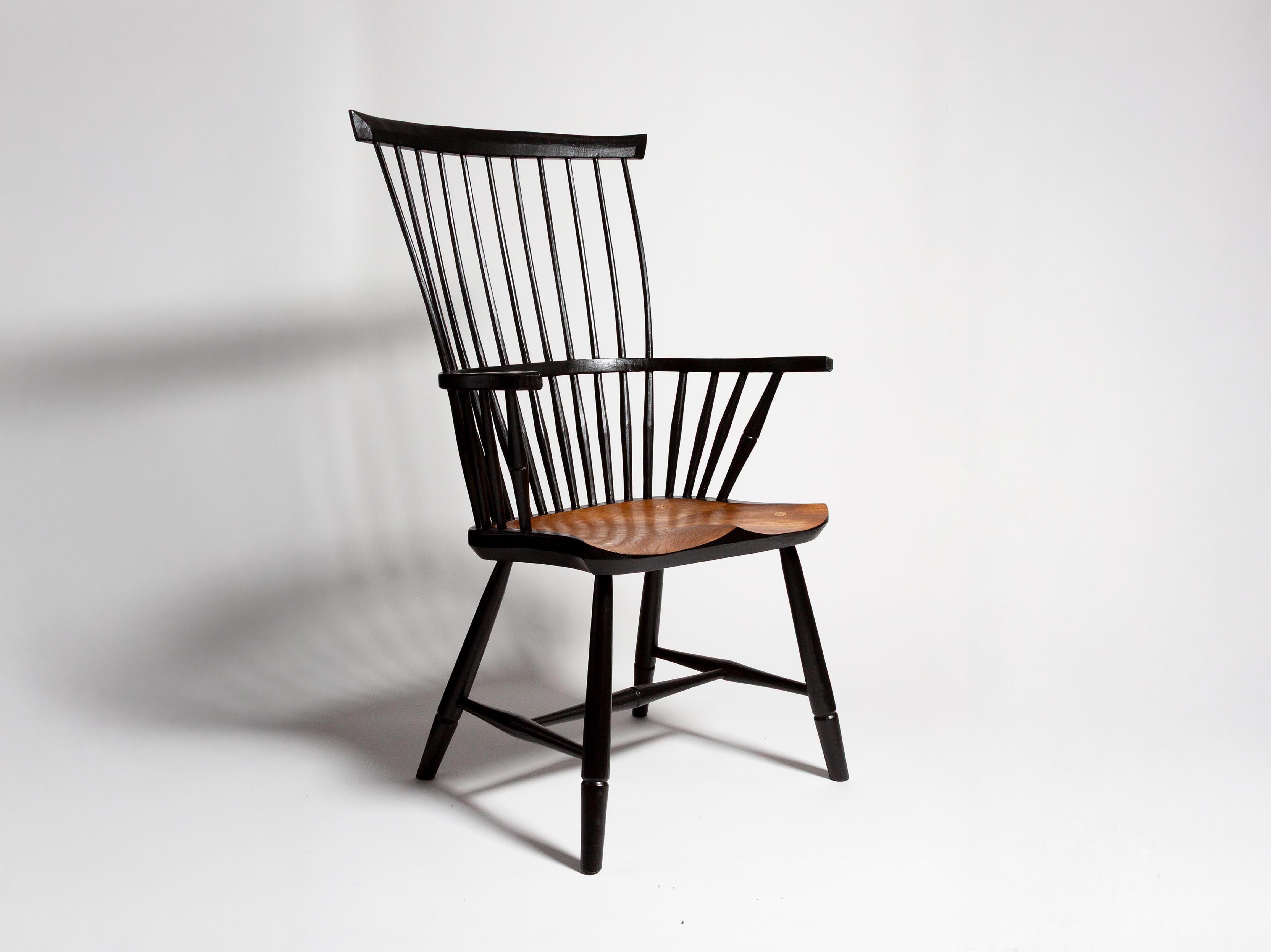 J.W.Anderson Furniture English Armchair Sessel Schwarz Holz