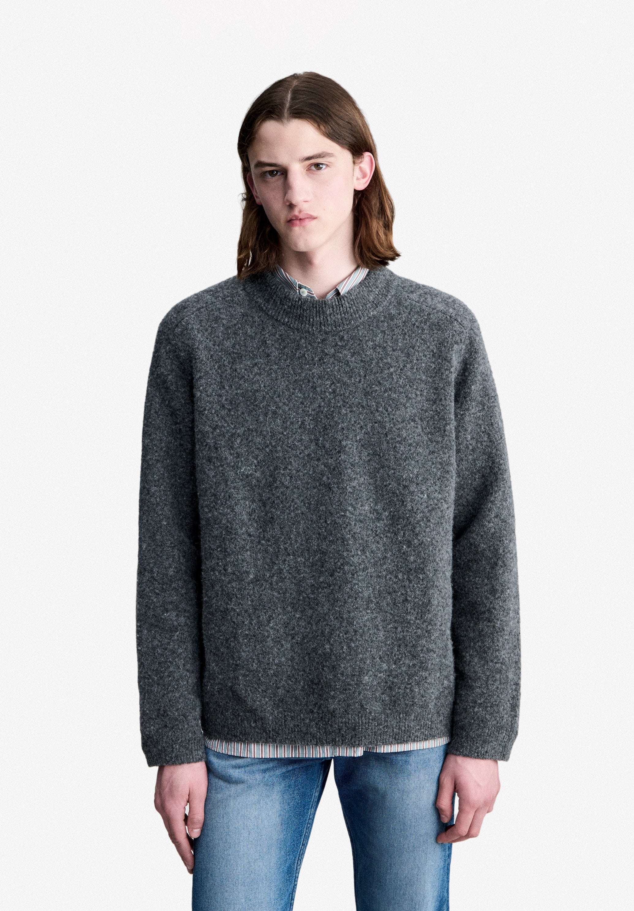 A.P.C. Pullover Strick anthrazit weit Gr. M