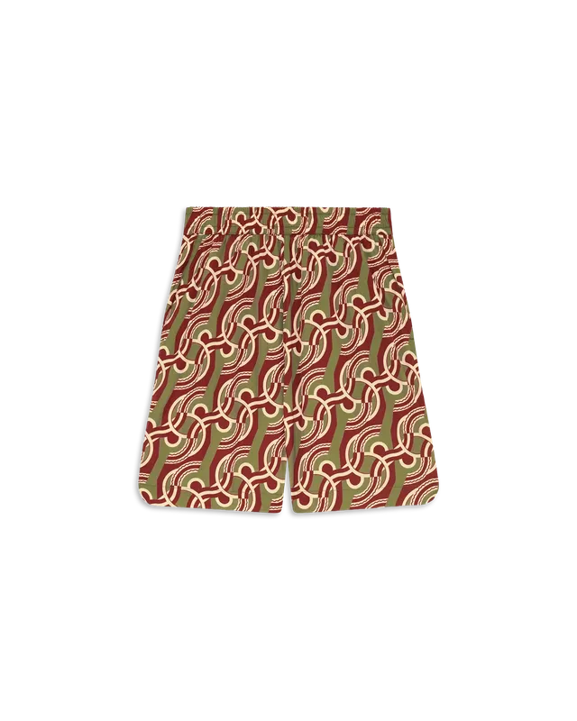 Drôle De Monsieur Chain Link Badeshorts Khaki Polyester