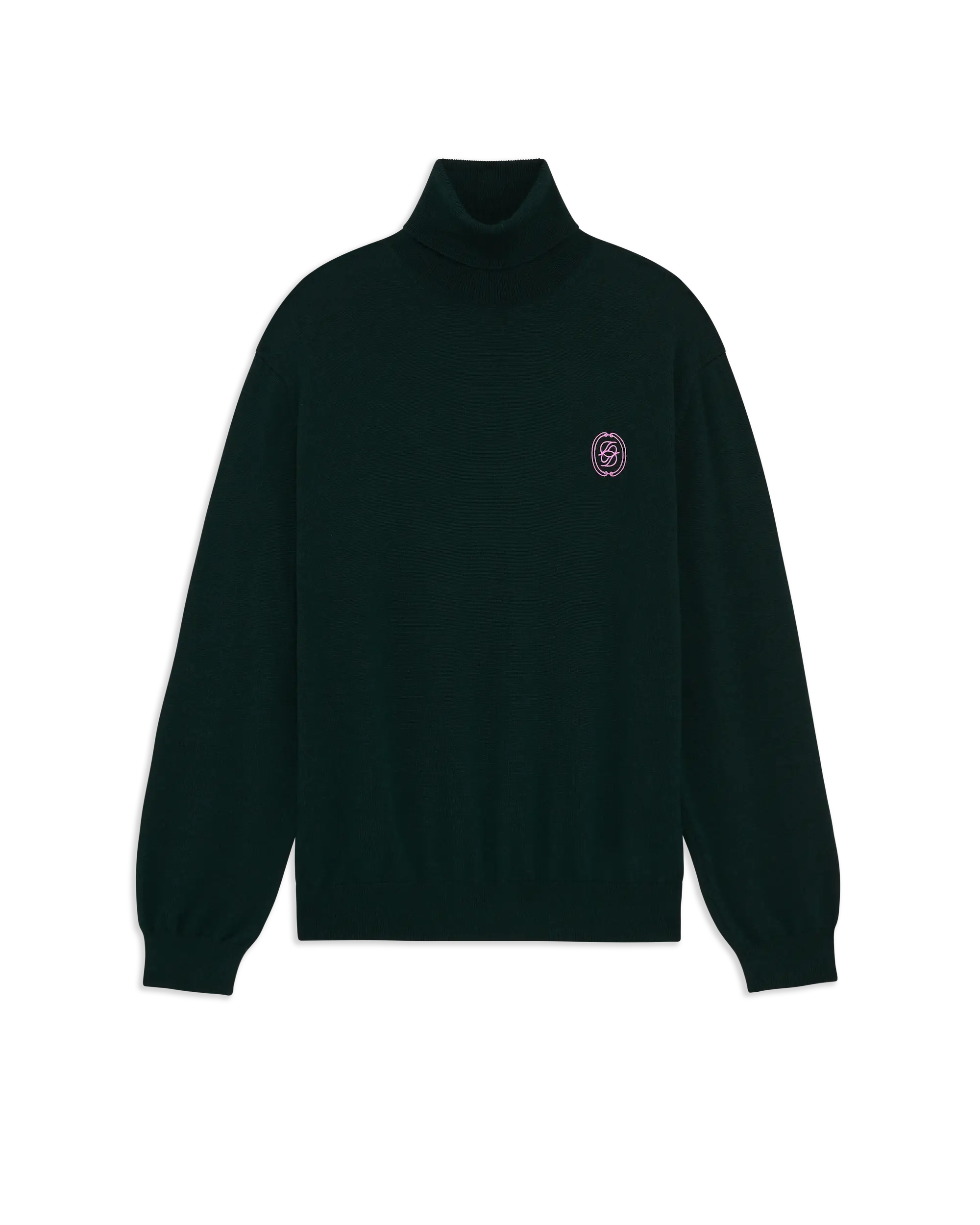 Drôle De Monsieur D Mirror Rollkragenpullover Dunkelgrün Wolle