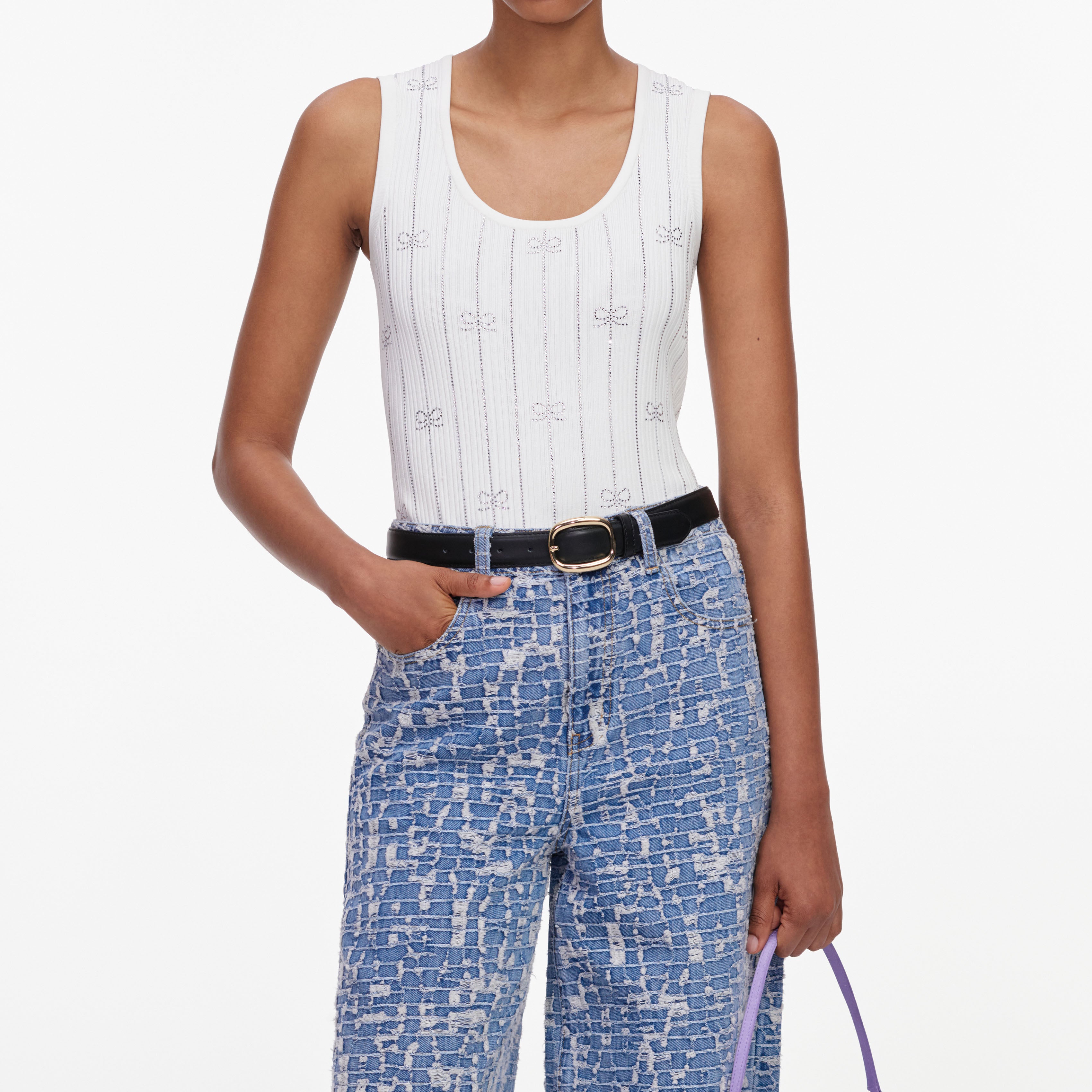Self Portrait Denim Jeans Blau Straight Gr. 26