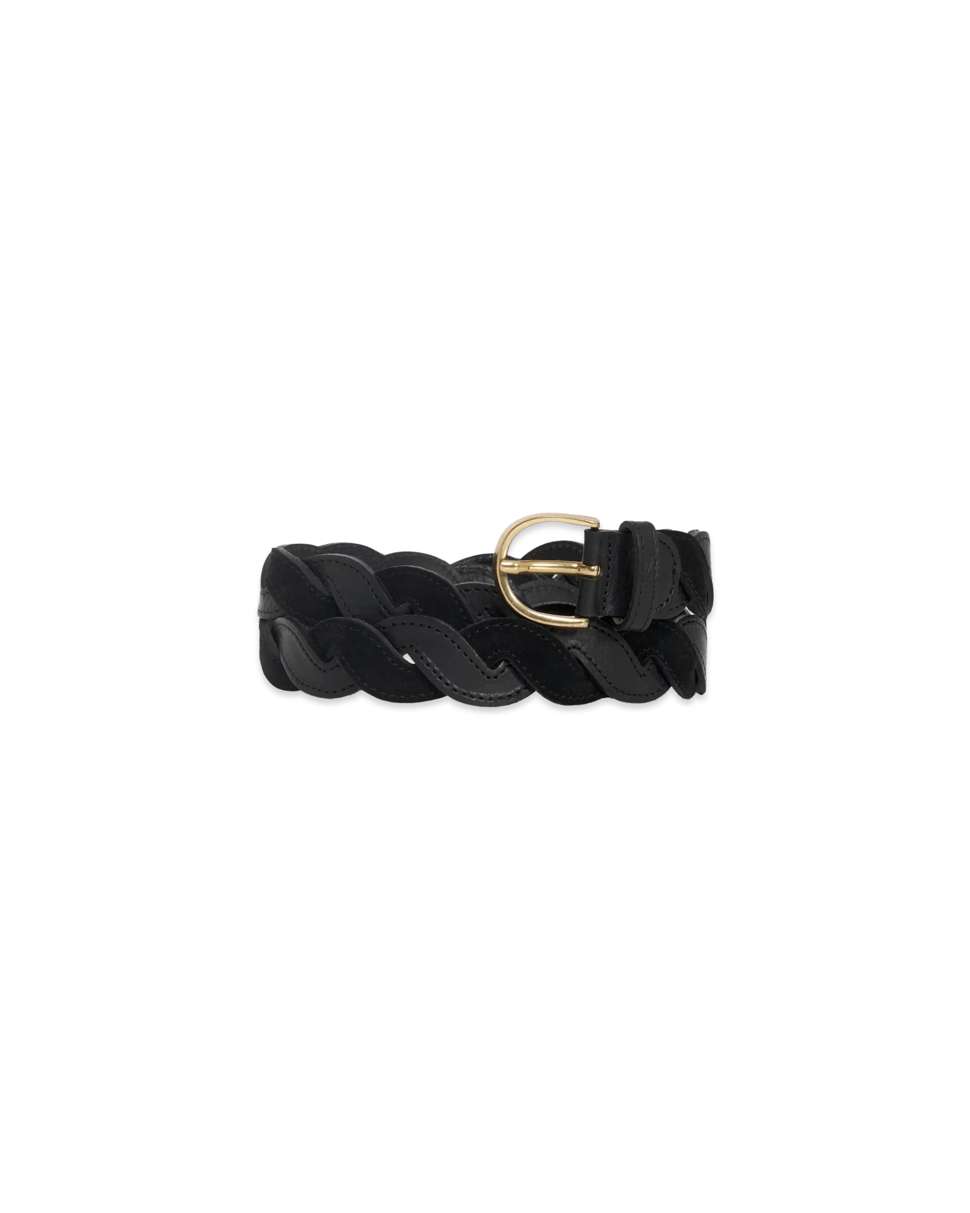 Drôle De Monsieur La Ceinture Tresse Gürtel schwarz Leder 85