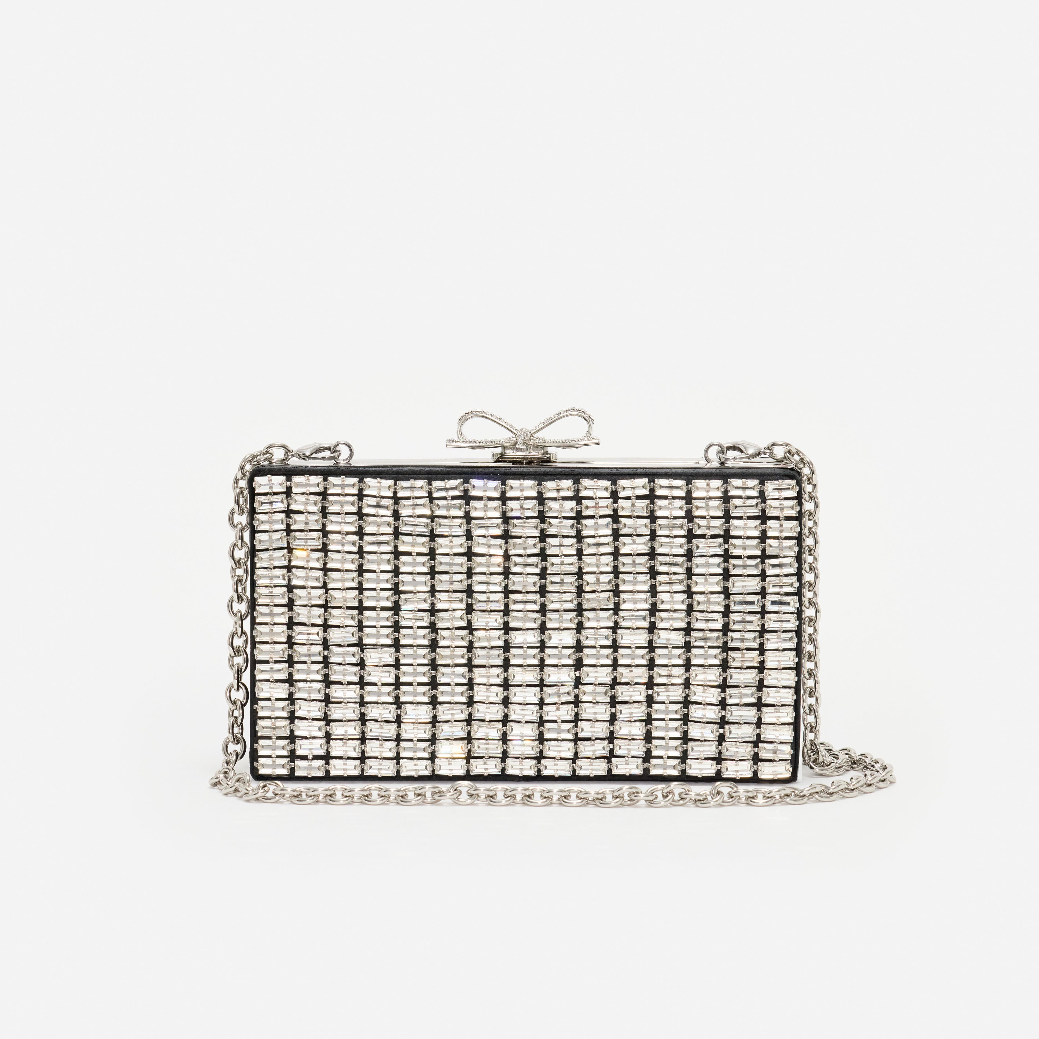 Self Portrait Silver Chainmail Clutch Silber Mini