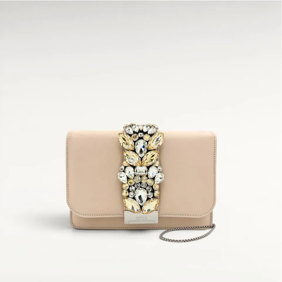Gedebe Cliky Clutch Satin mit Schmuck-Stickerei