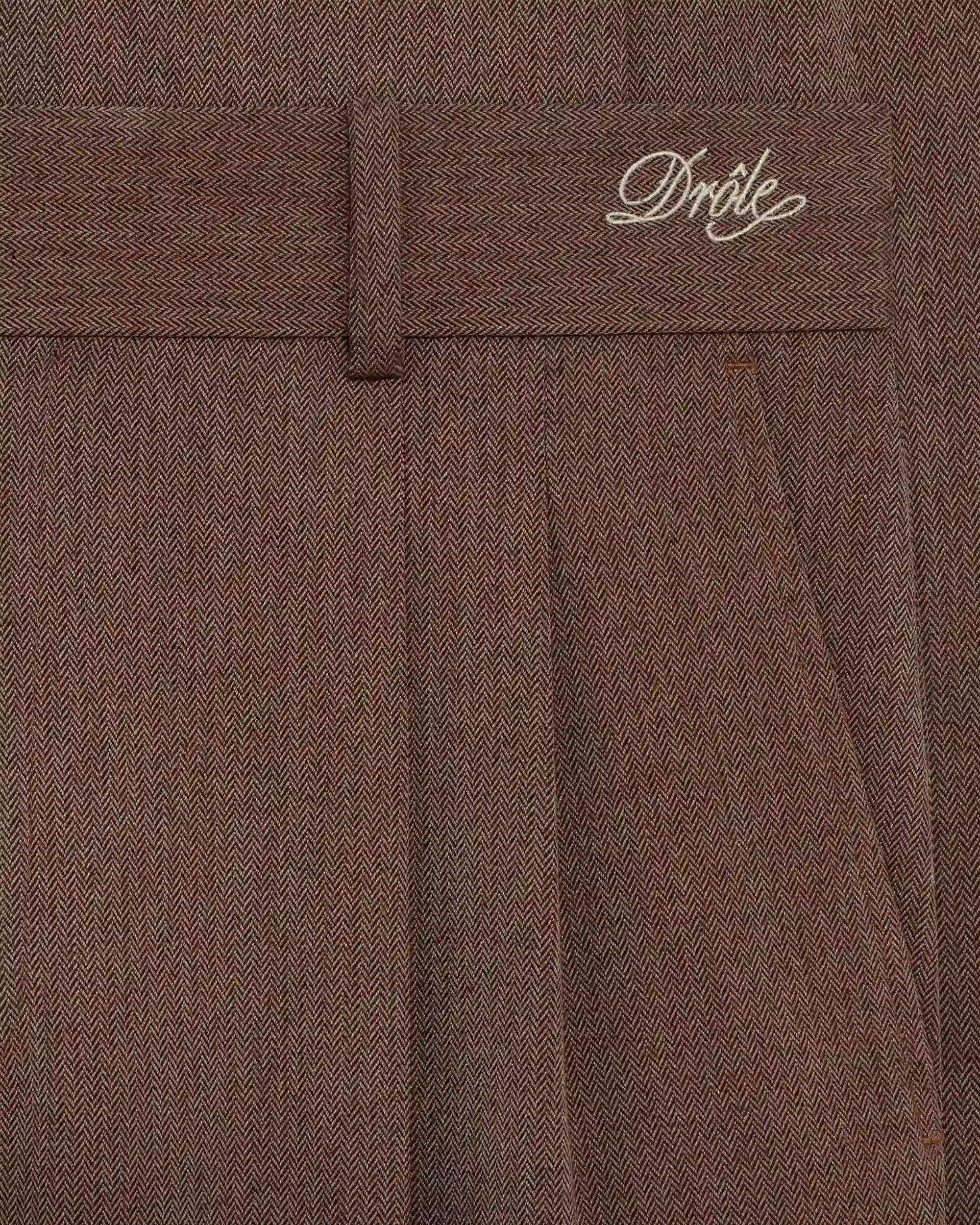 Drôle De Monsieur Pantalon Golfeur Hose Braun Wolle