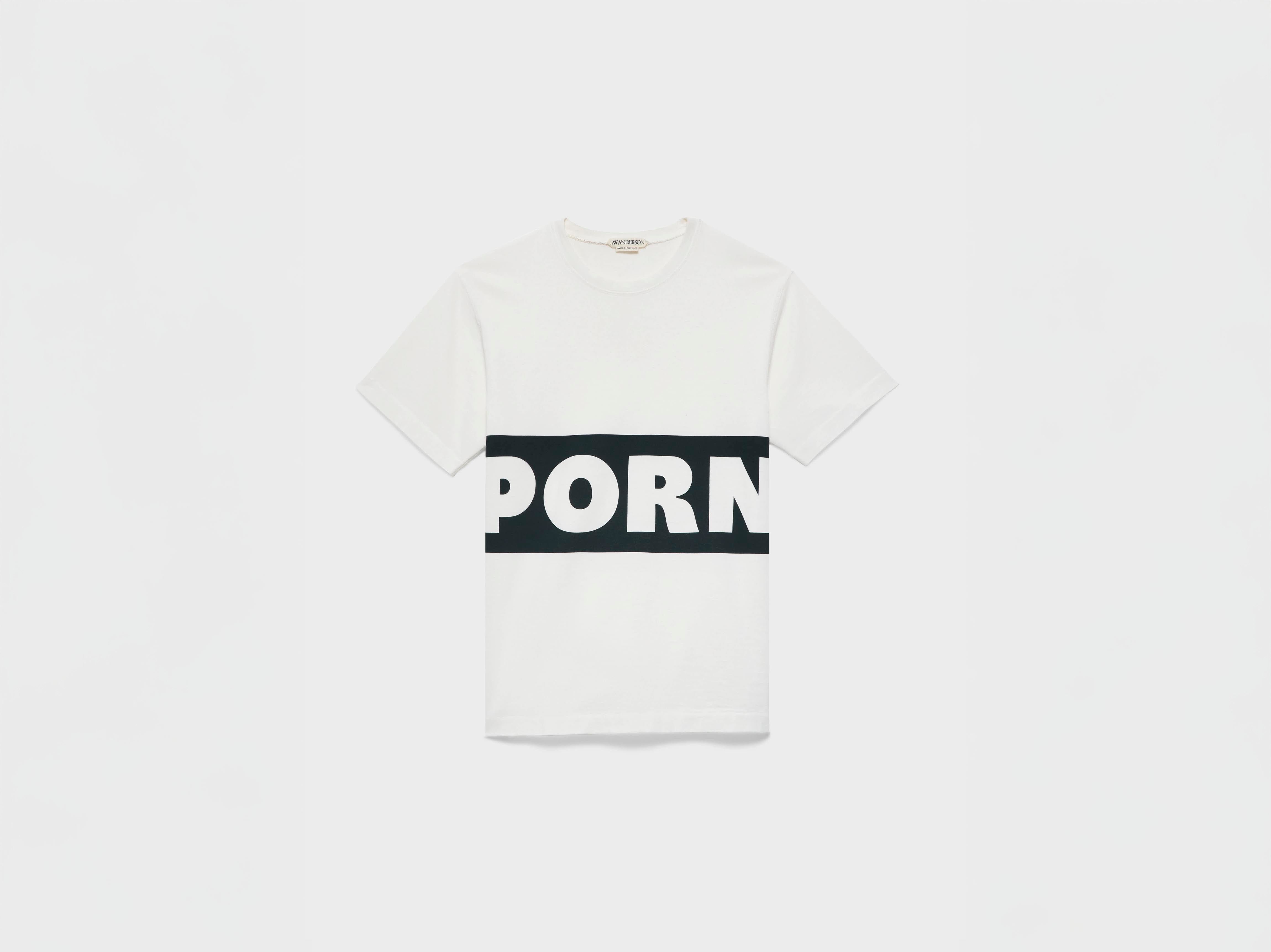 J.W. Anderson Porn T-Shirt Herren Weiß Grün Baumwolle