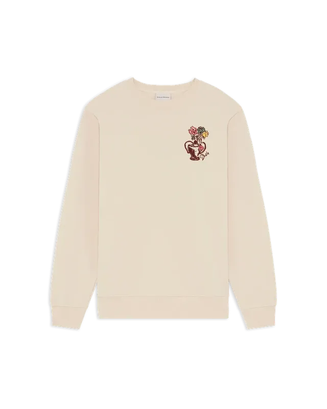 Drôle De Monsieur Sweatshirt Vase Havana beige Baumwolle