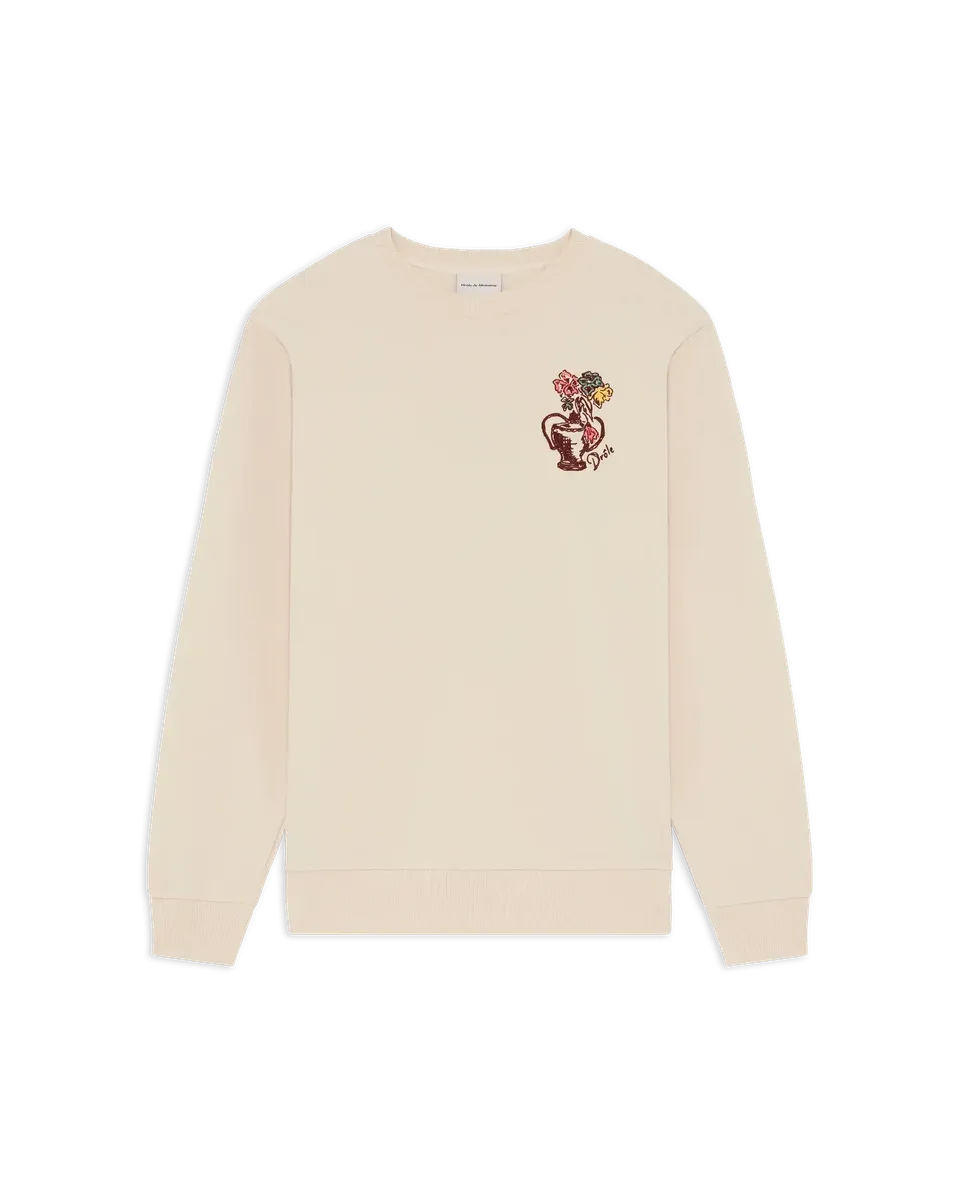 Drôle De Monsieur Sweatshirt Vase Havana beige Baumwolle