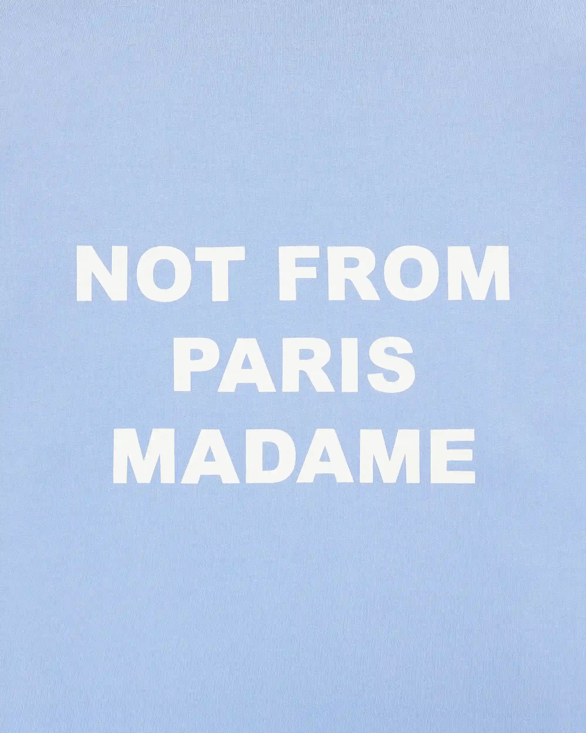 Drôle De Monsieur Slogan Langarmshirt Blau Baumwolle