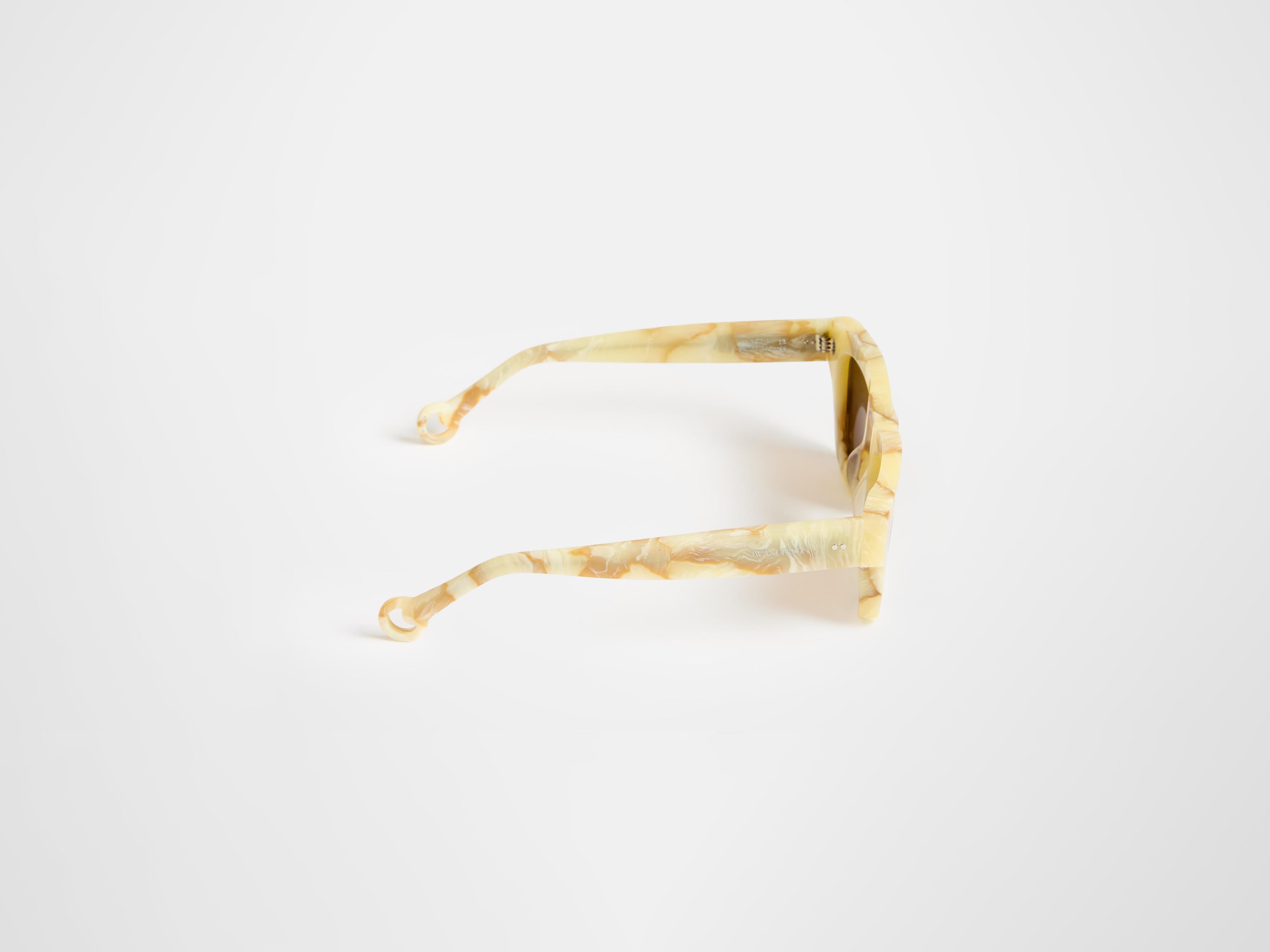 J.W.Anderson JWA02 Rectangular Sonnenbrille marble eckig
