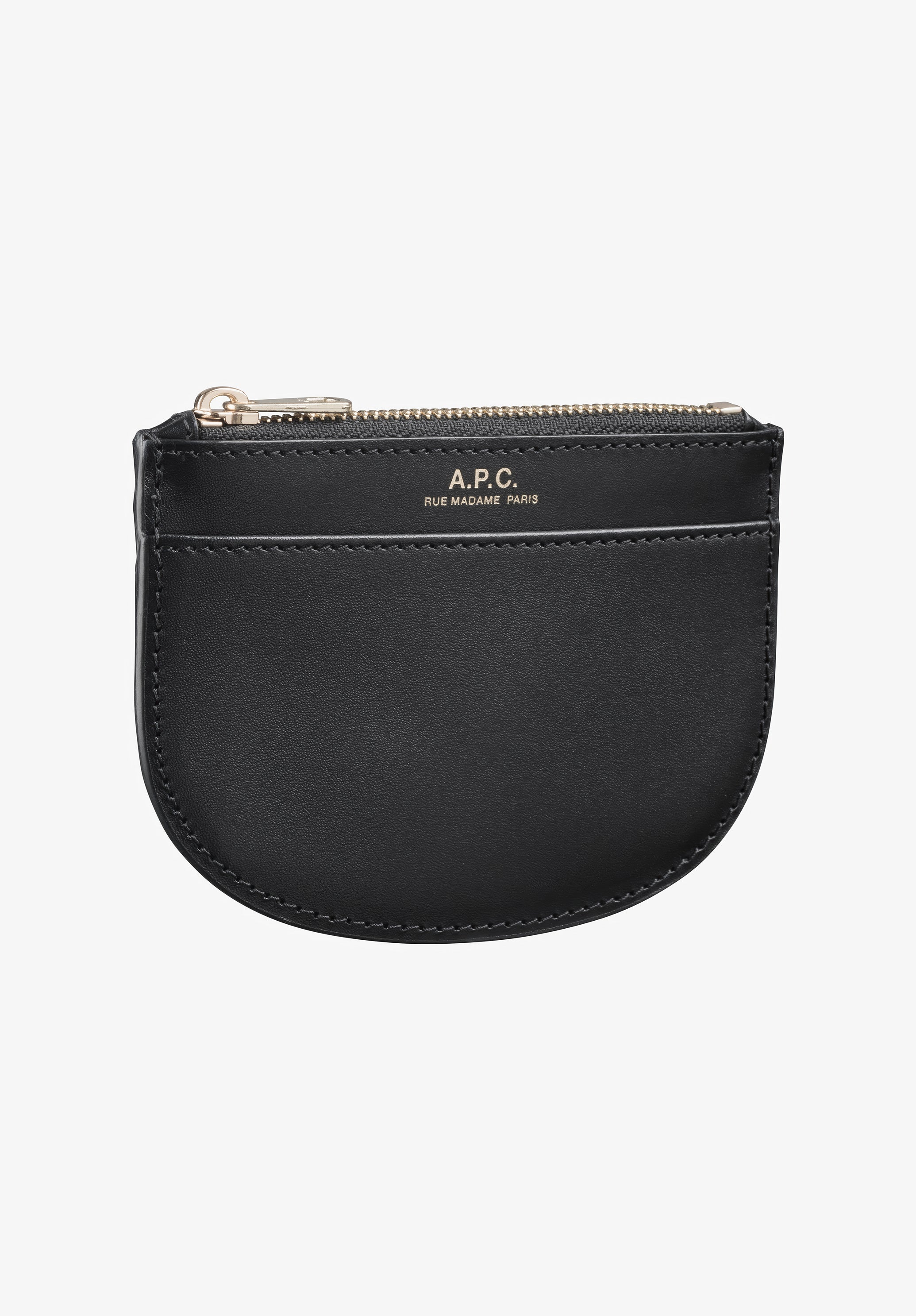 A.P.C. Demi-Lune New Portemonnaie Leder Reissverschluss
