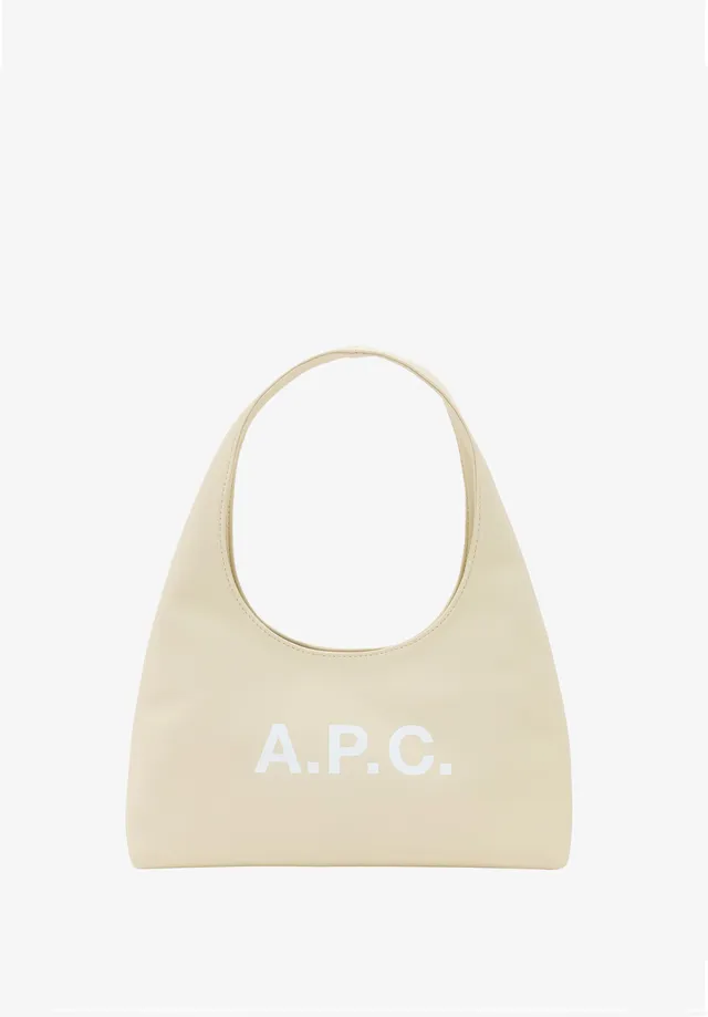 A.P.C. Ninon Baby Shoulder Tasche Weiss Lederoptik