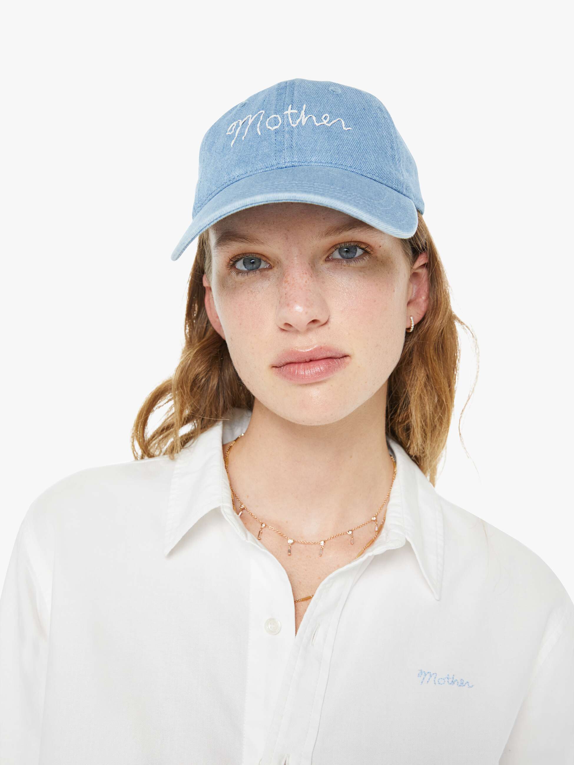 Mother Hats Off Cap Denim Baby Blue Hellblau