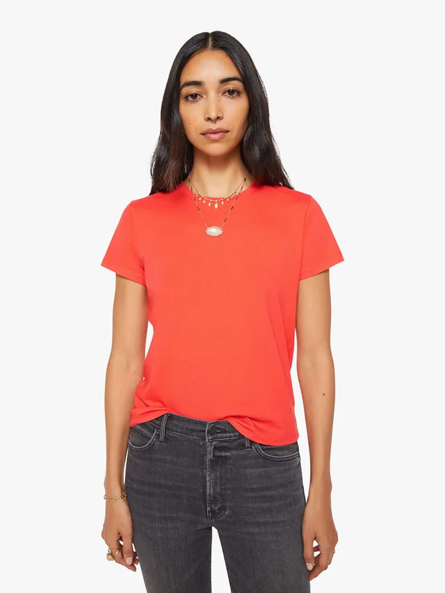 Mother Lil Goodie Goodie Mandarin Red T-Shirt Supima Orange