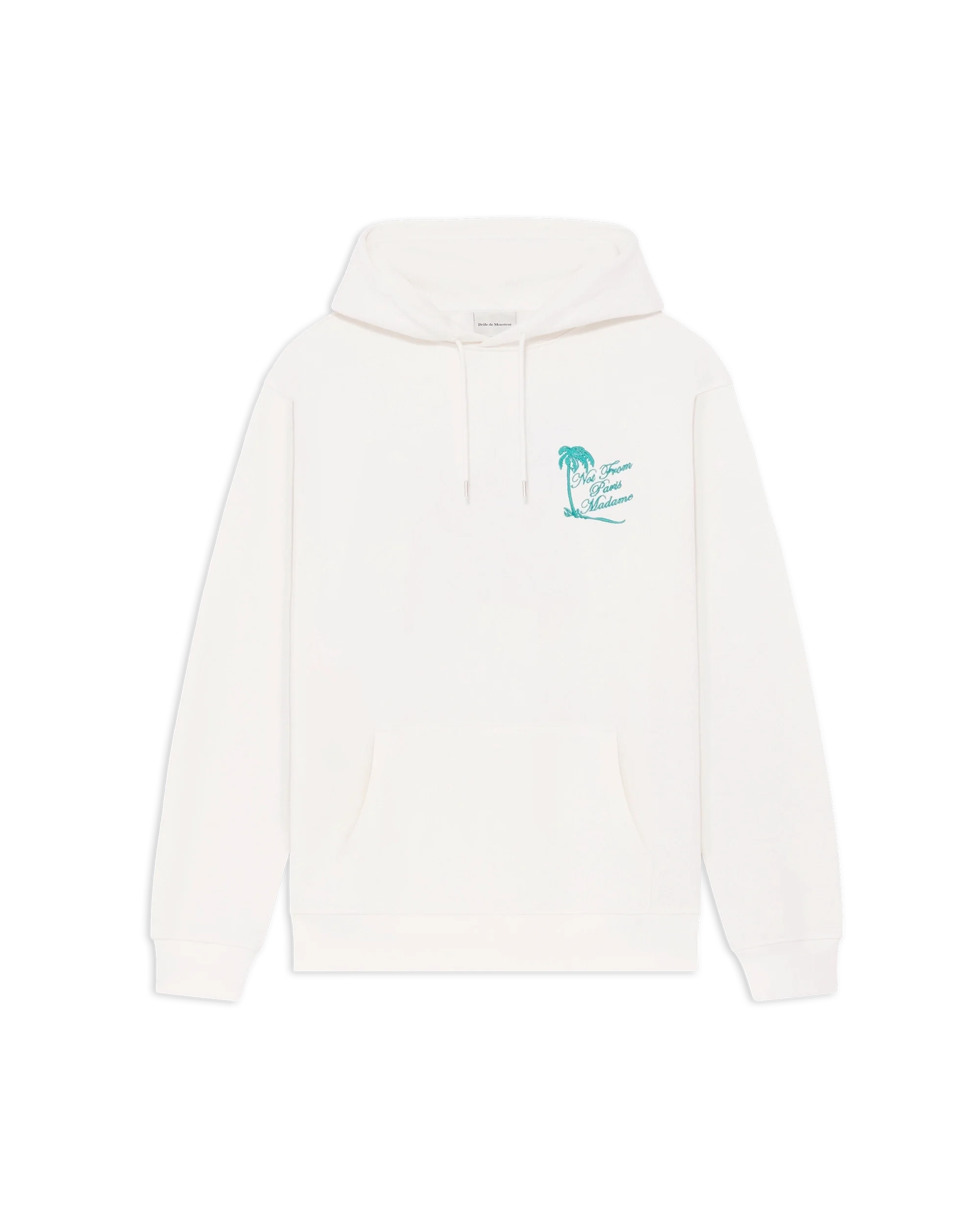 Drôle De Monsieur Slogan Palmiers Hoodie Off-White Baumwolle