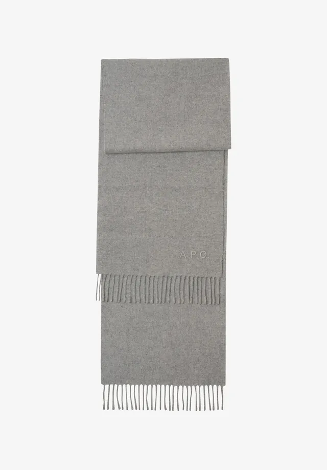 A.P.C. Ambroise Brodée Schal Unisex Fransen Logo