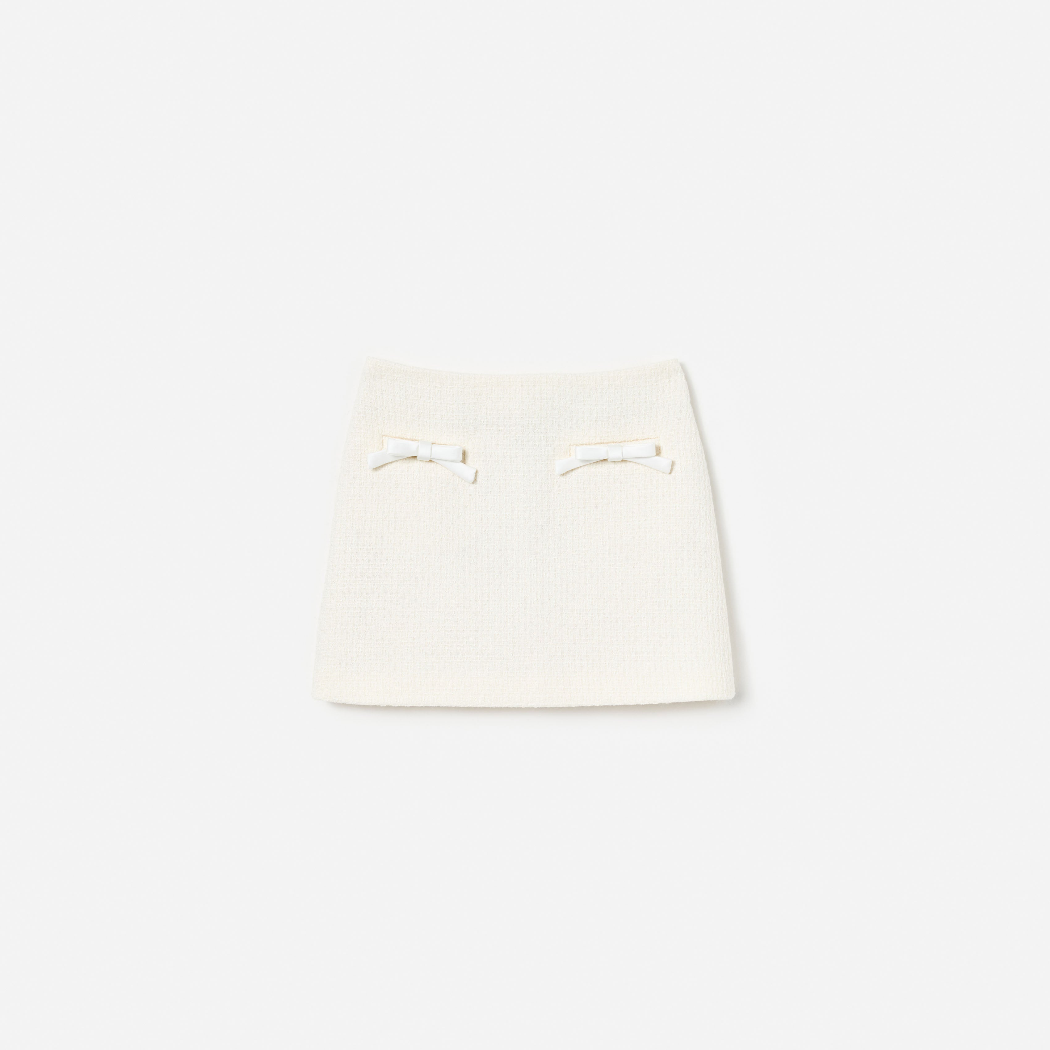 Self Portrait Cream Boucle Kinderrock Creme mit Perlen
