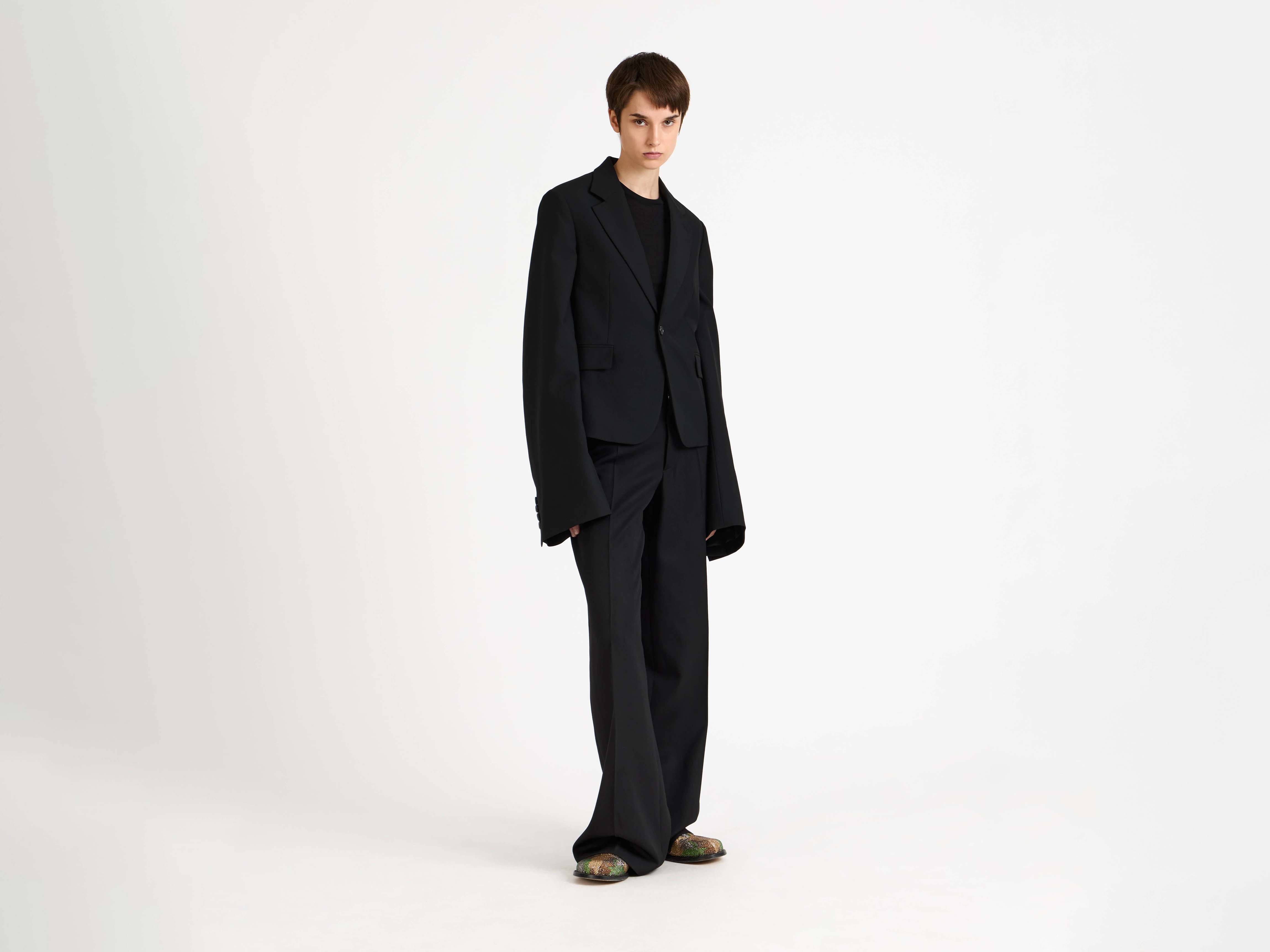 J.W.Anderson Trousers Anzughose Damen Schwarz Hornknöpfe