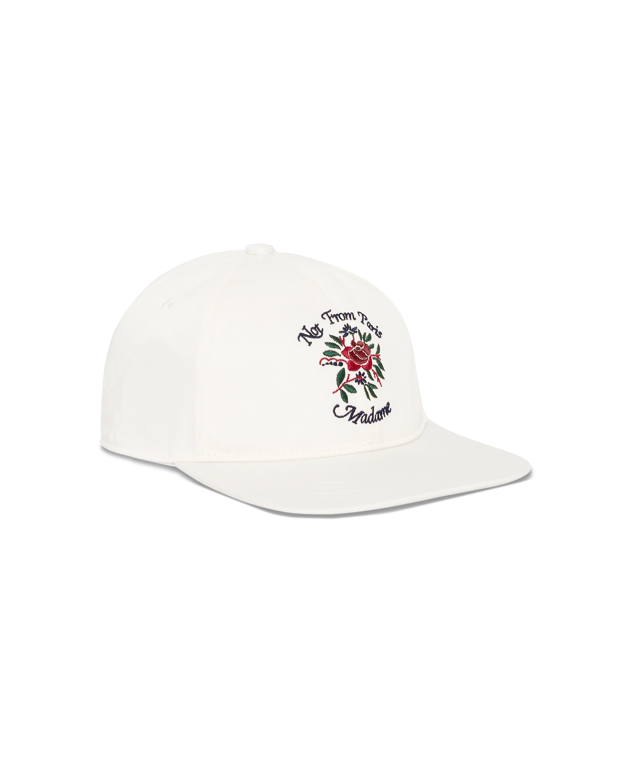 Drôle De Monsieur La Casquette Slogan Rose Cap Off White Baumwolle