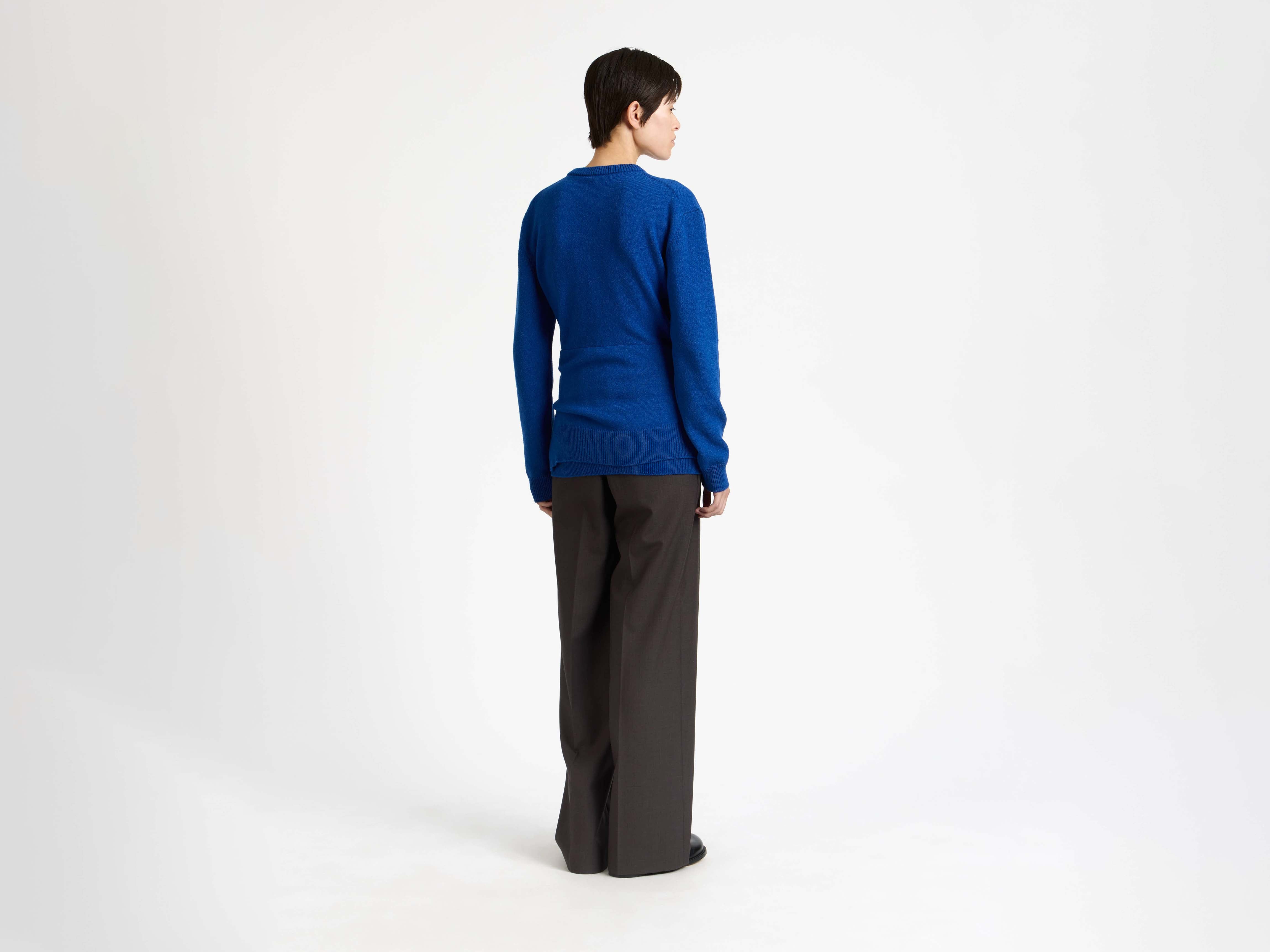 J.W.Anderson Knitwear Sleeve-Tie Waisted Jumper Pullover Cobalt