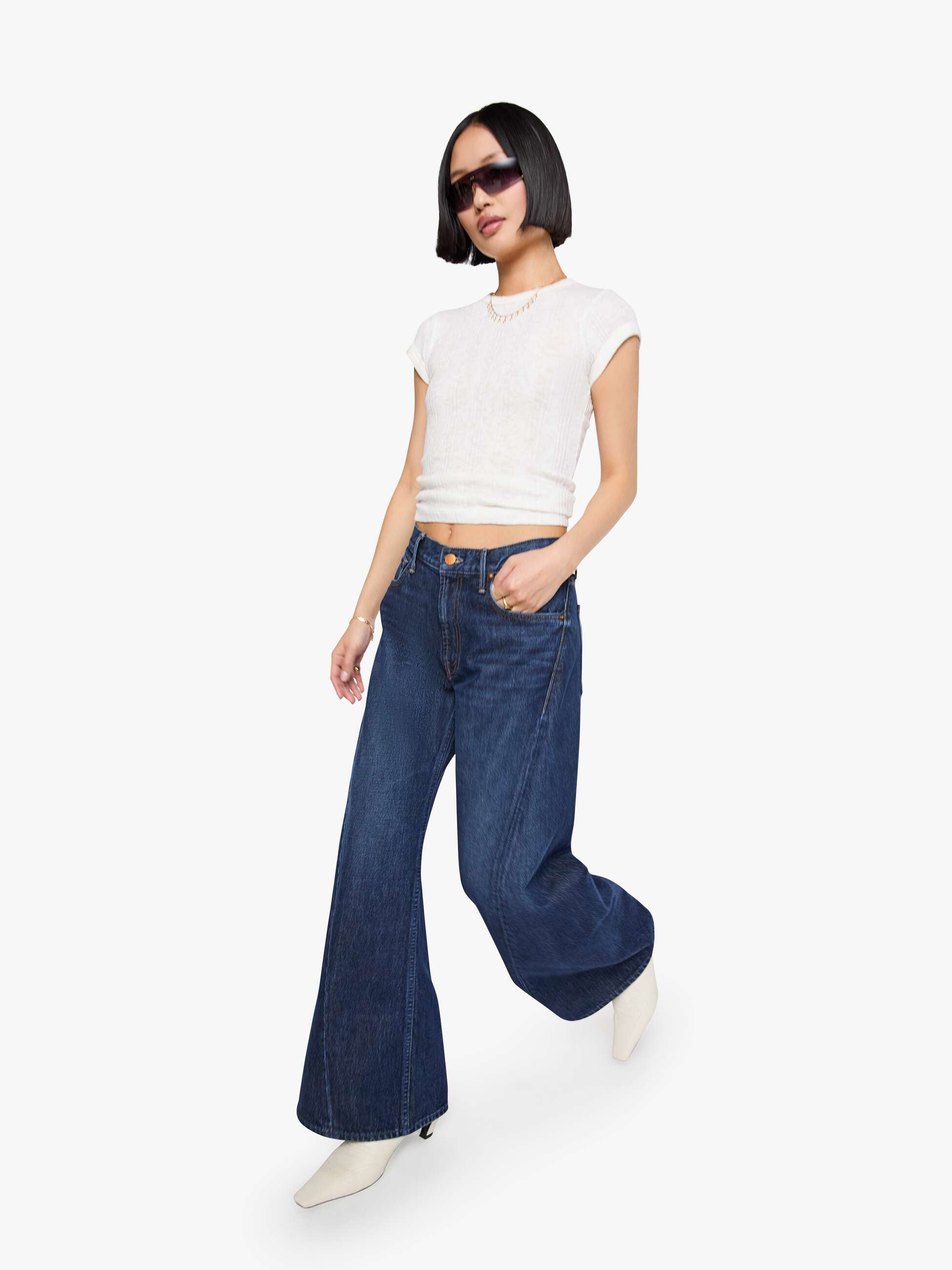 Mother Petites Lil Lemon Twist Jeans Fresh Squeezed