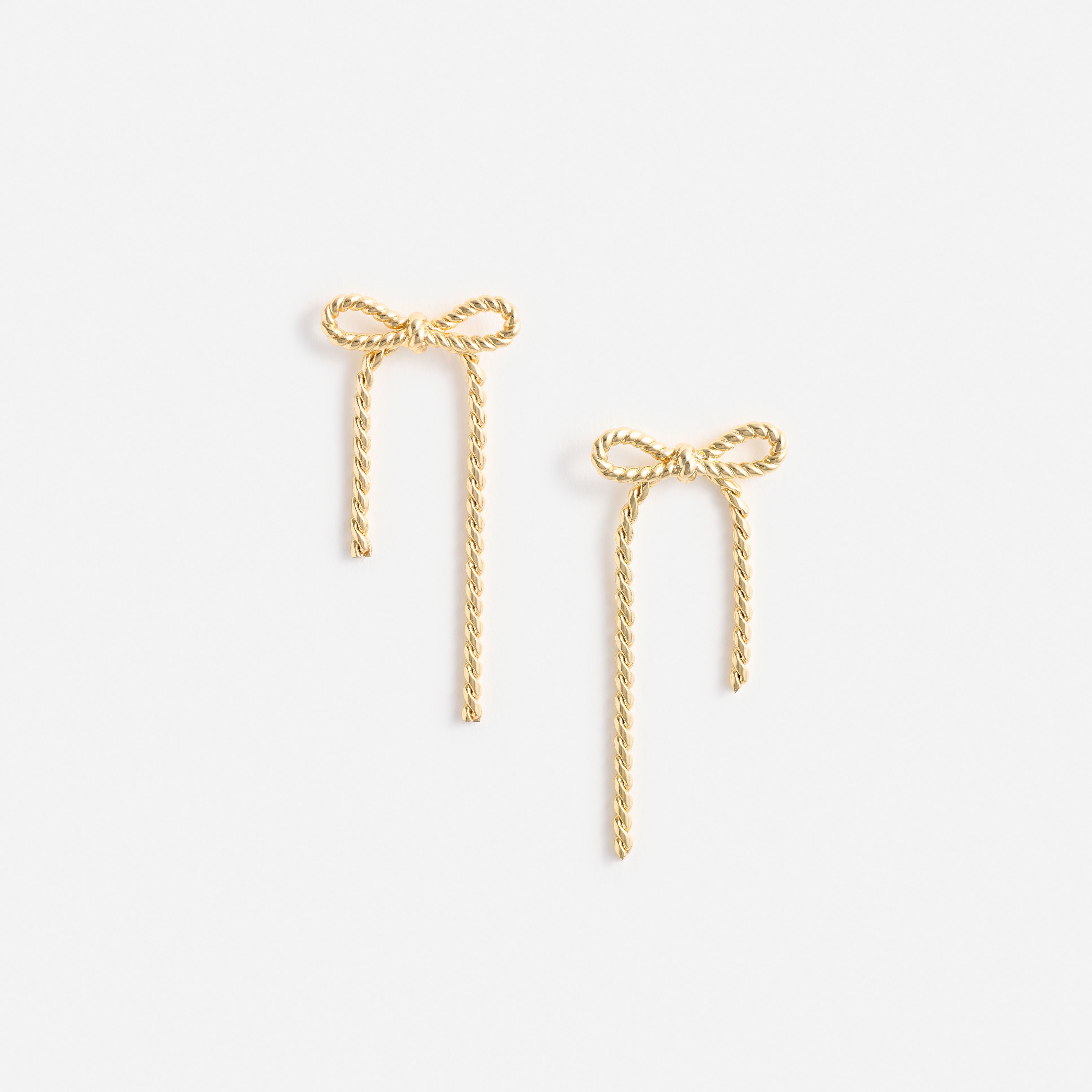 Self Portrait Gold Textured Bow Ohrringe Messing One Size