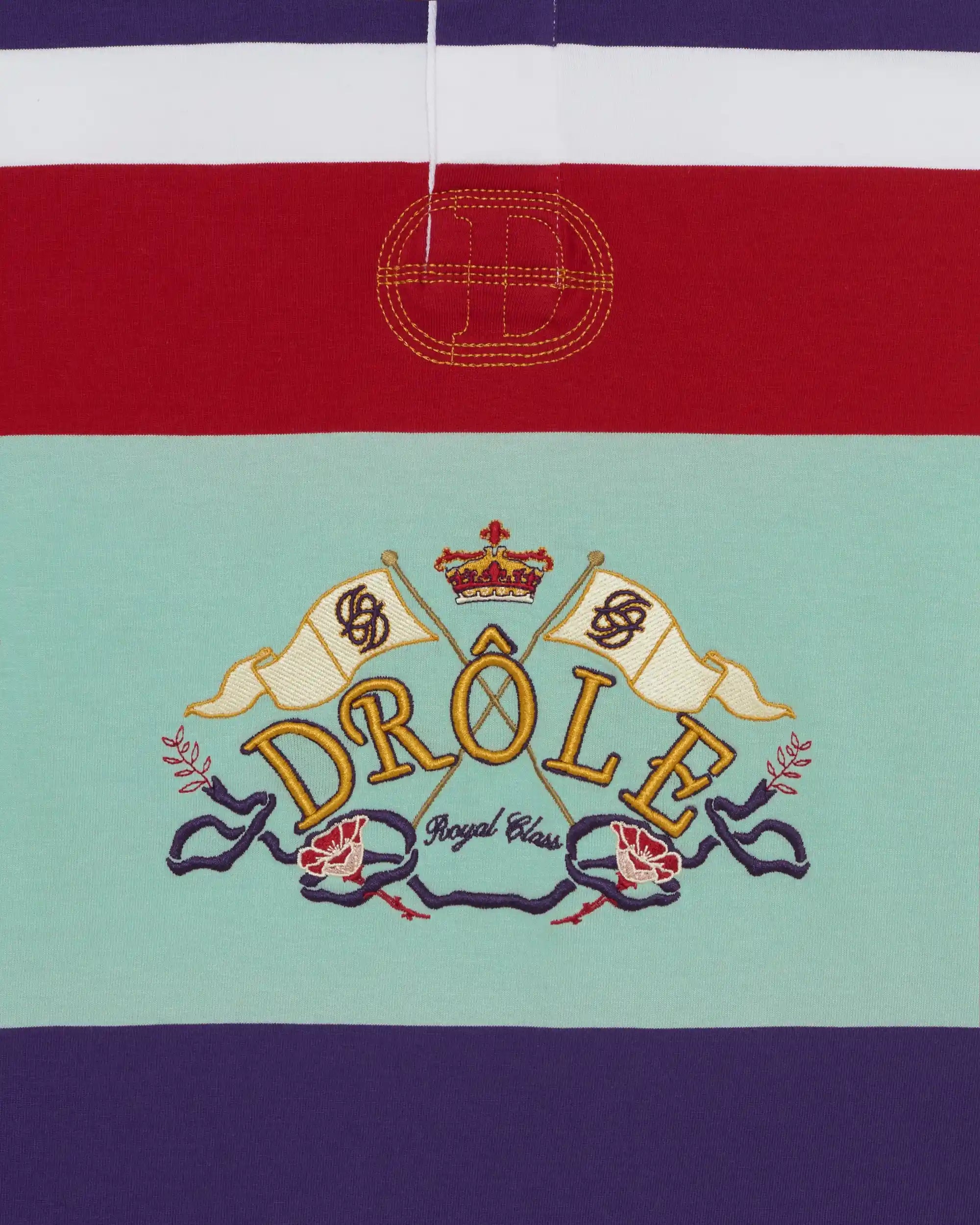 Drôle De Monsieur D Miroir Racing Polo Langarm Navy Baumwolle