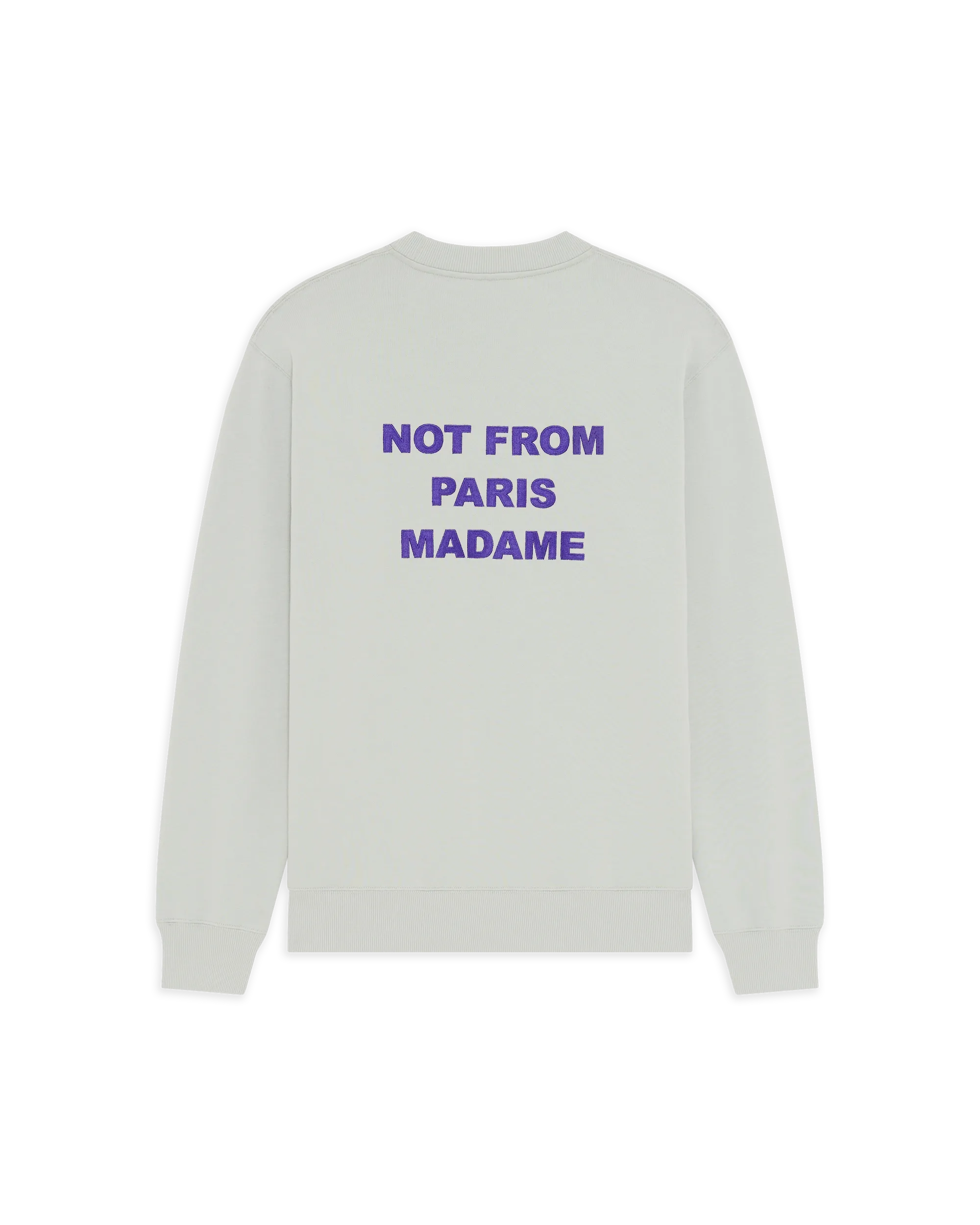 Drôle De Monsieur Bold Slogan Sweatshirt Pullover Grau Baumwolle