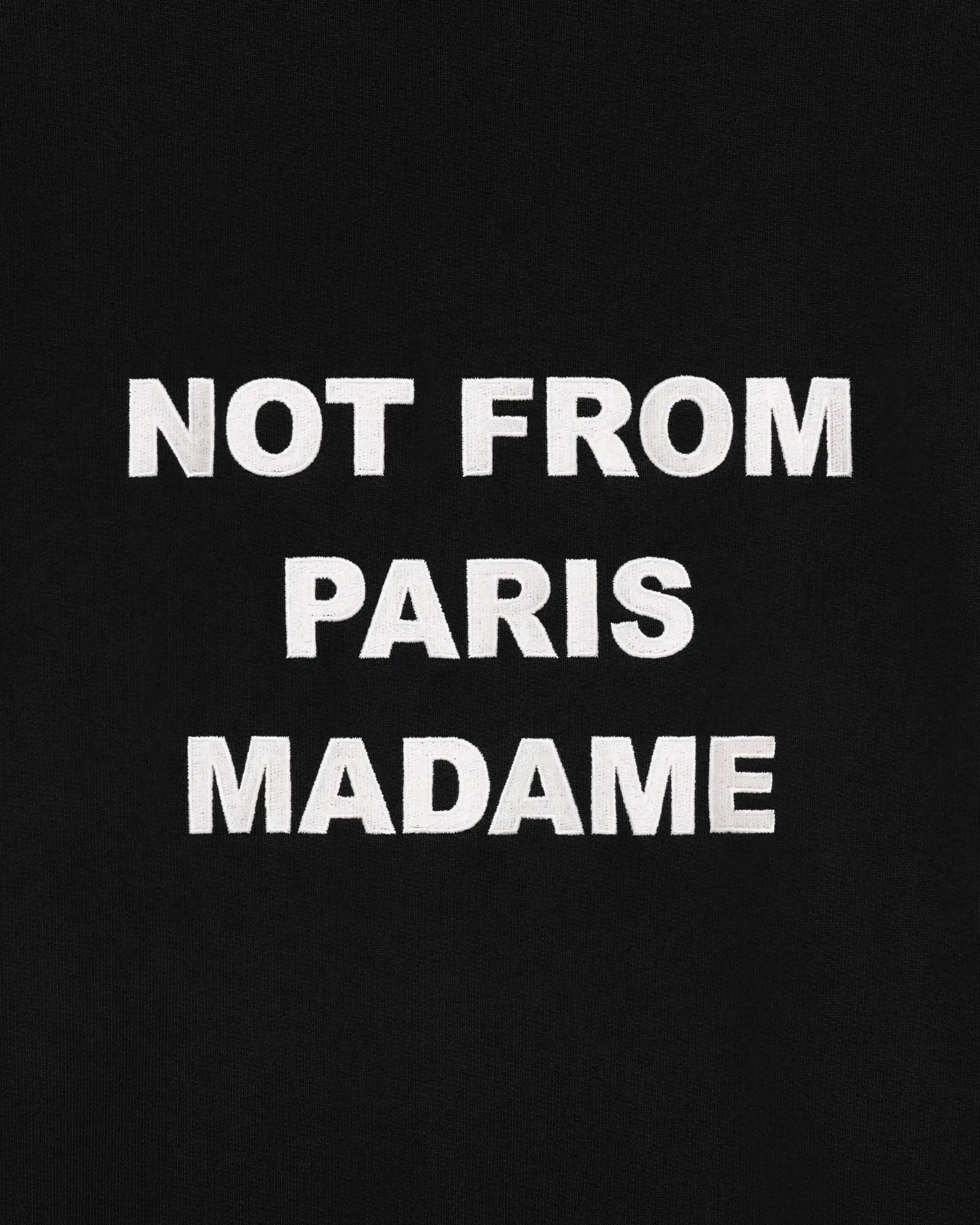 Drôle De Monsieur Le Hoodie Slogan Hoodie Schwarz Baumwolle