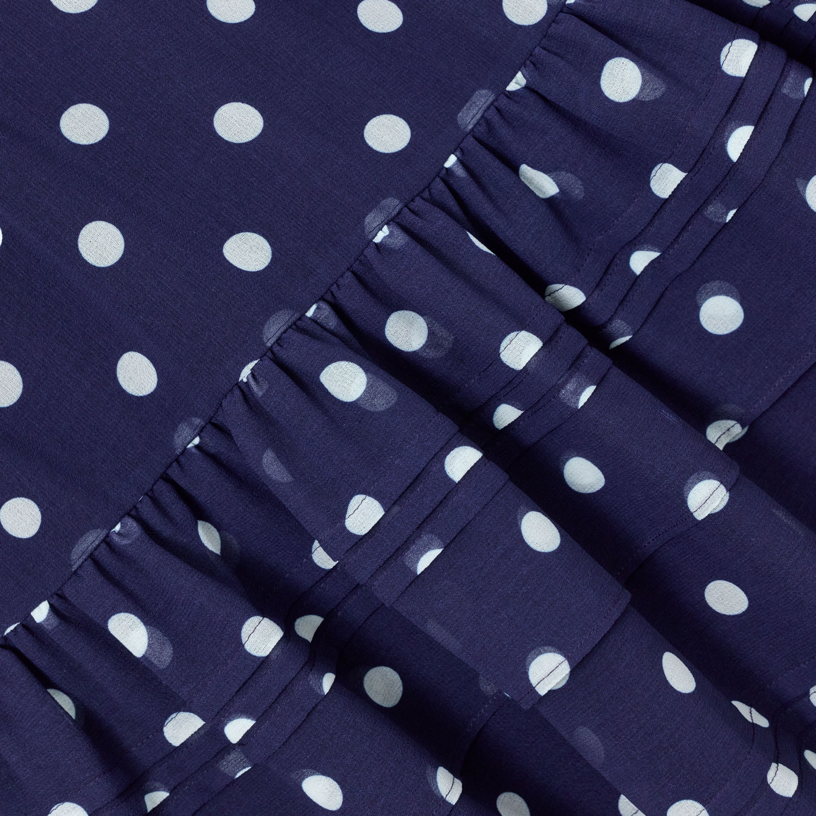 Self Portrait Navy Polka Dot Georgette Kinderkleid Navy 5/6 Punkte